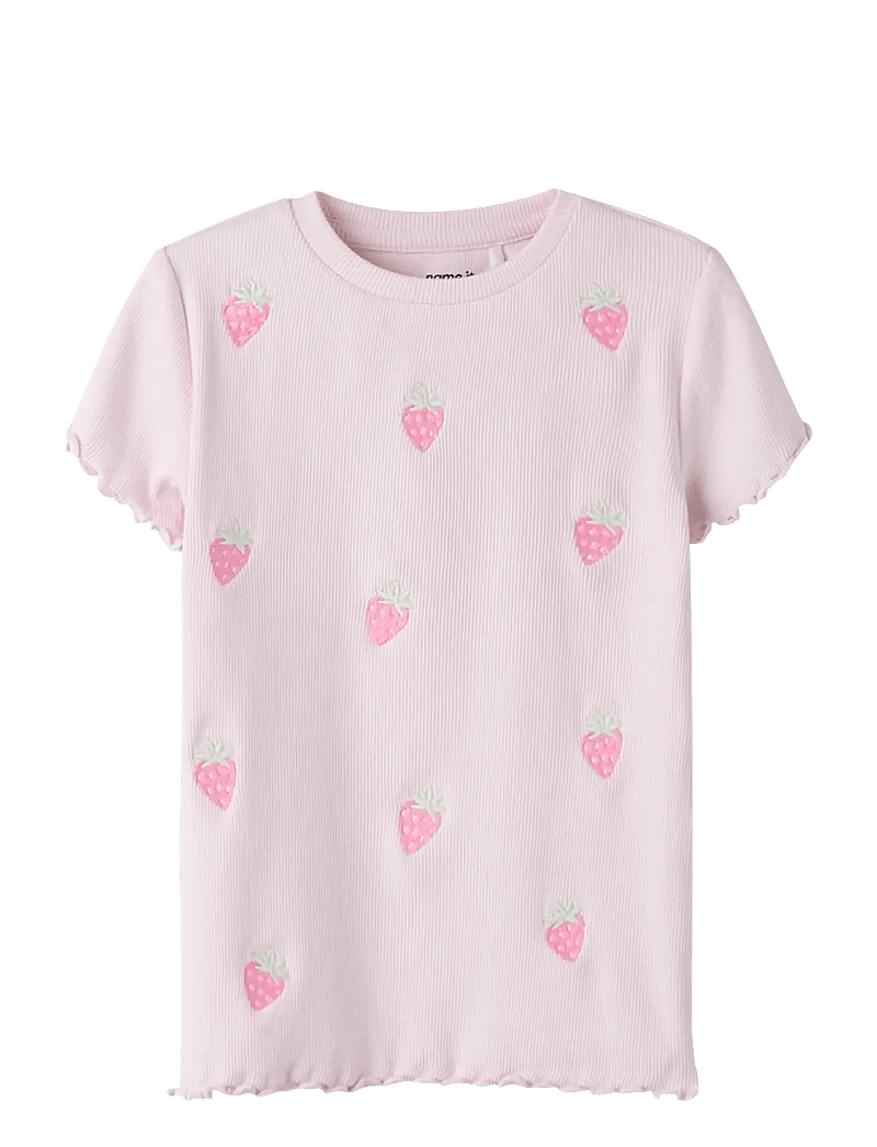 name it - NMFJOLEMO SS SLIM TOP BOX - short-sleeved t-shirts - cradle pink - 0