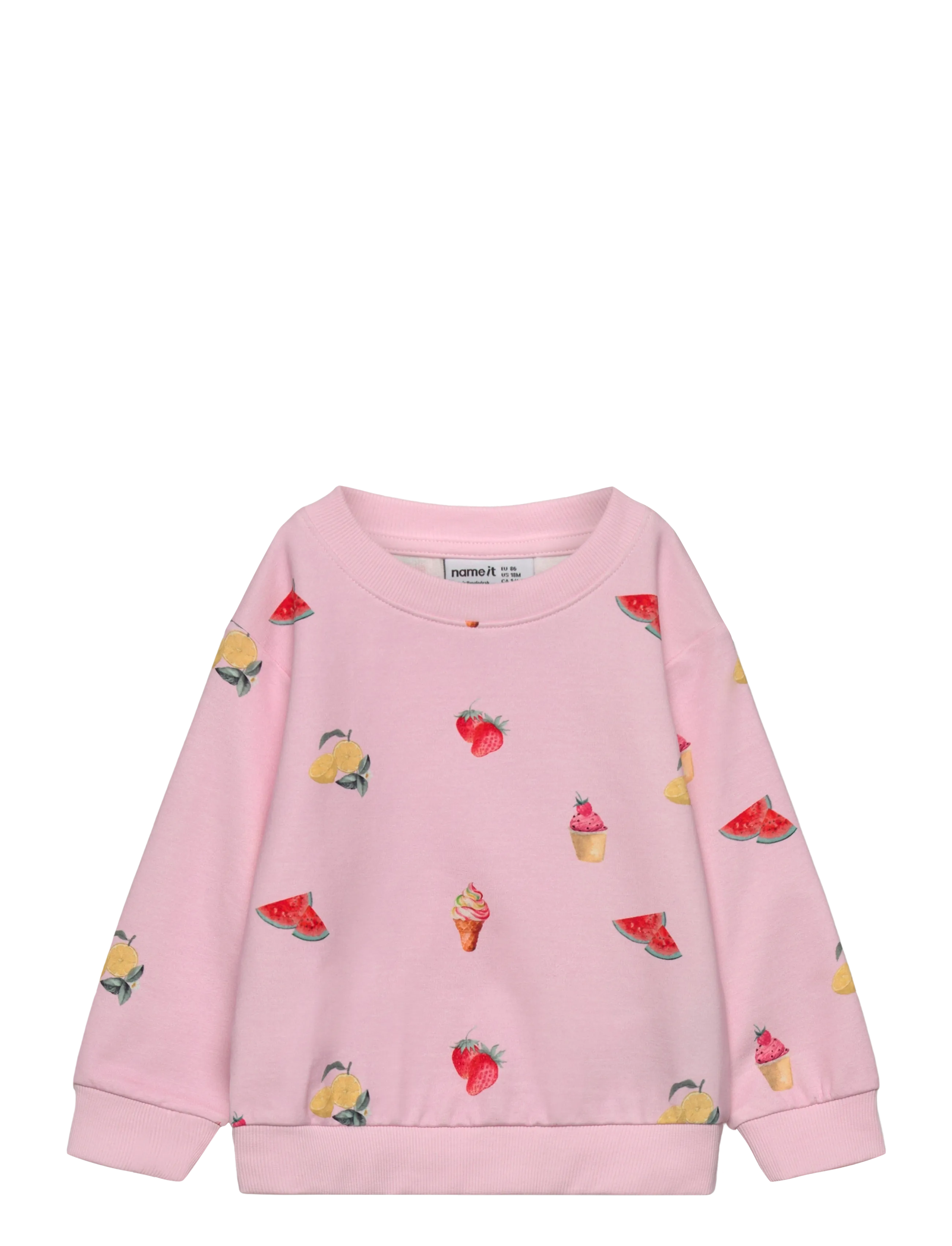 name it NMFJOVINA LS NREG SWEAT UNB BOX - 4 for 3 - CRADLE PINK / pink/rose
