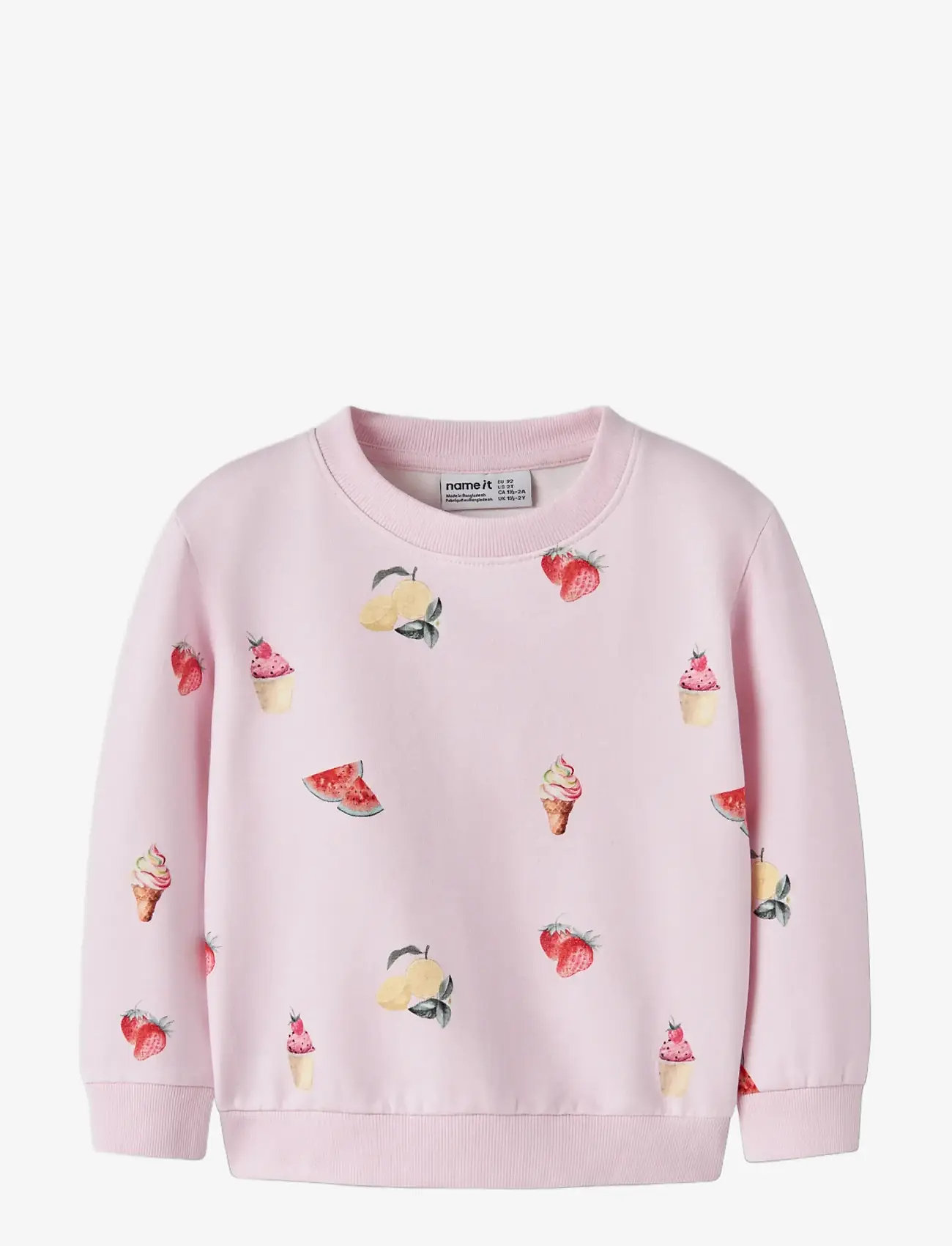 name it - NMFJOVINA LS NREG SWEAT UNB BOX - dressipluusid - cradle pink - 2