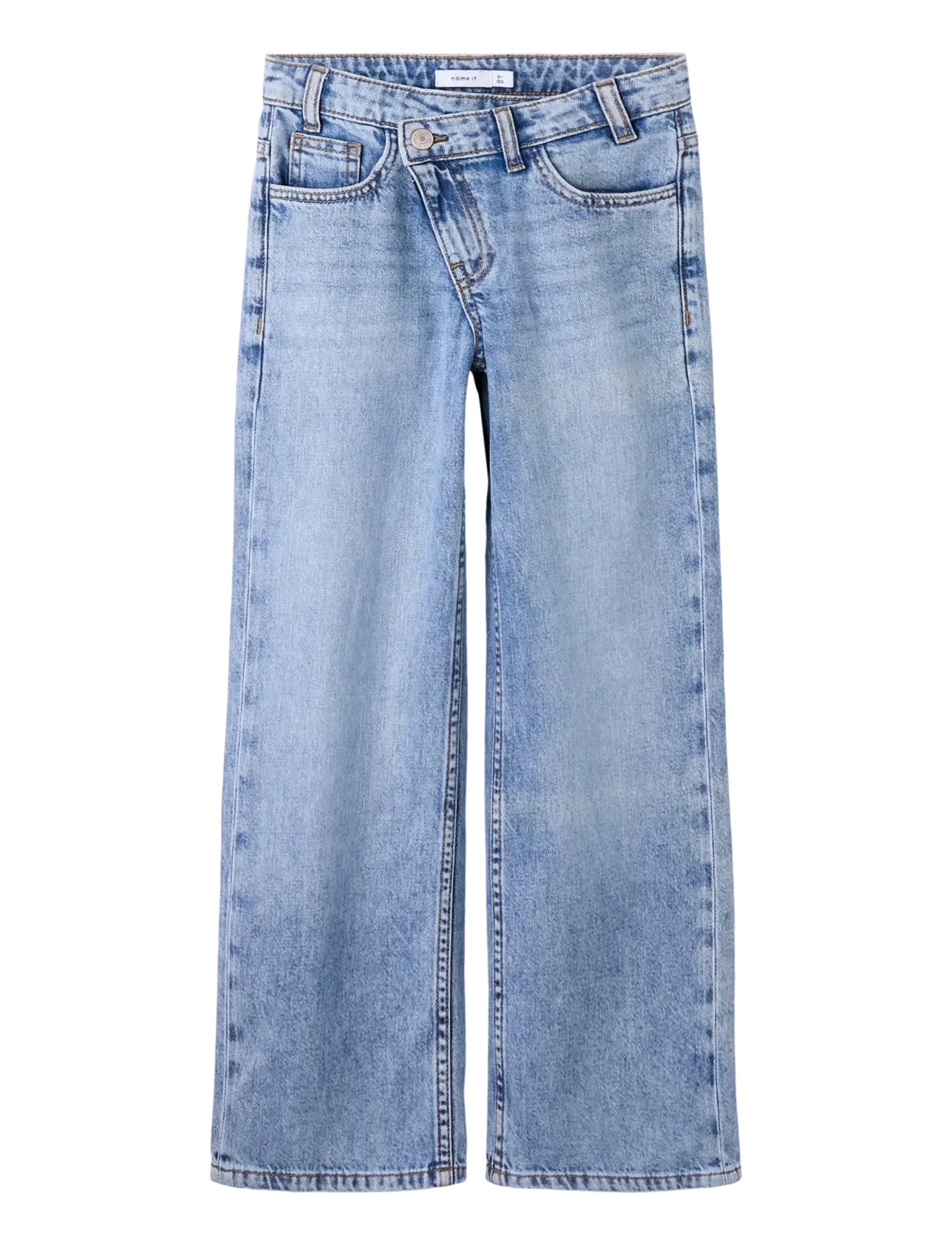 name it NKFROSE WIDE ASYM CLOSURE JEANS 2244-BP - Jeans - MEDIUM BLUE DENIM / blue
