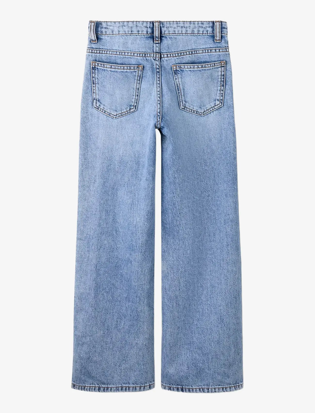 name it - NKFROSE WIDE ASYM CLOSURE JEANS 2244-BP - brede jeans - medium blue denim - 1