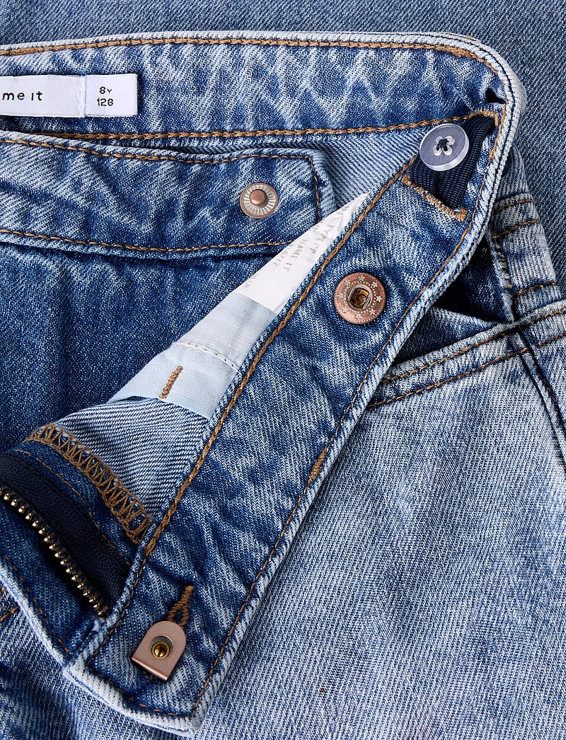 name it - NKFROSE WIDE ASYM CLOSURE JEANS 2244-BP - brede jeans - medium blue denim - 2