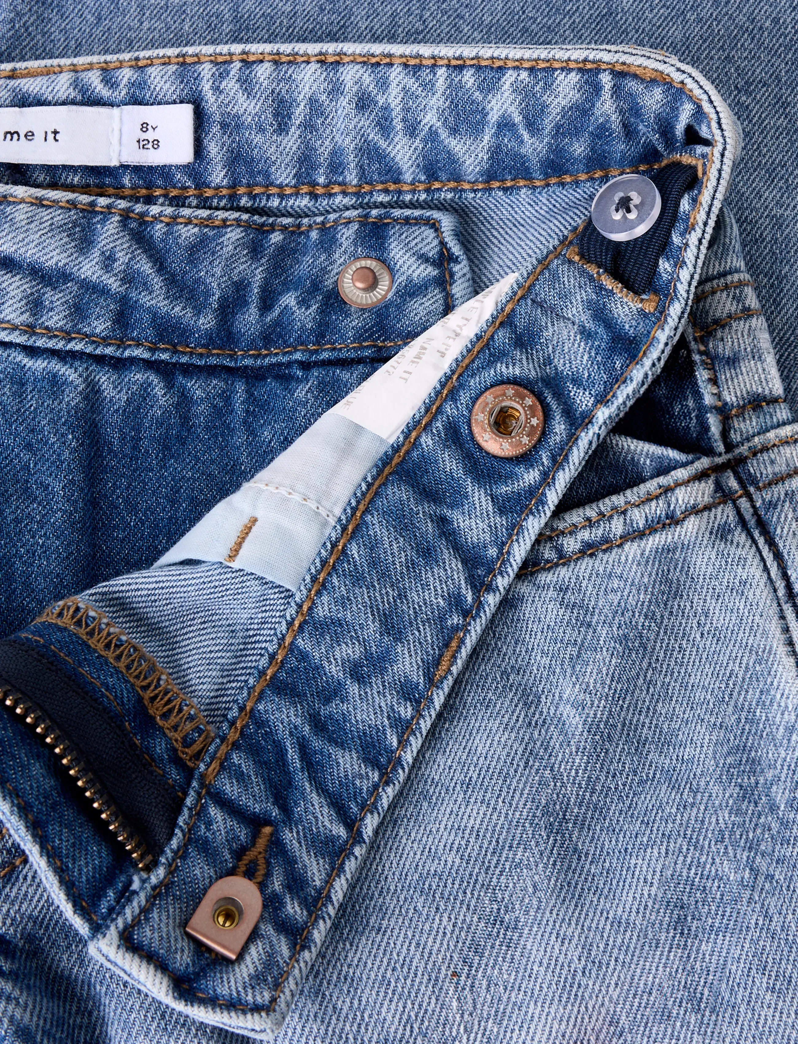 name it - NKFROSE WIDE ASYM CLOSURE JEANS 2244-BP - hosen mit weitem bein - medium blue denim - 2