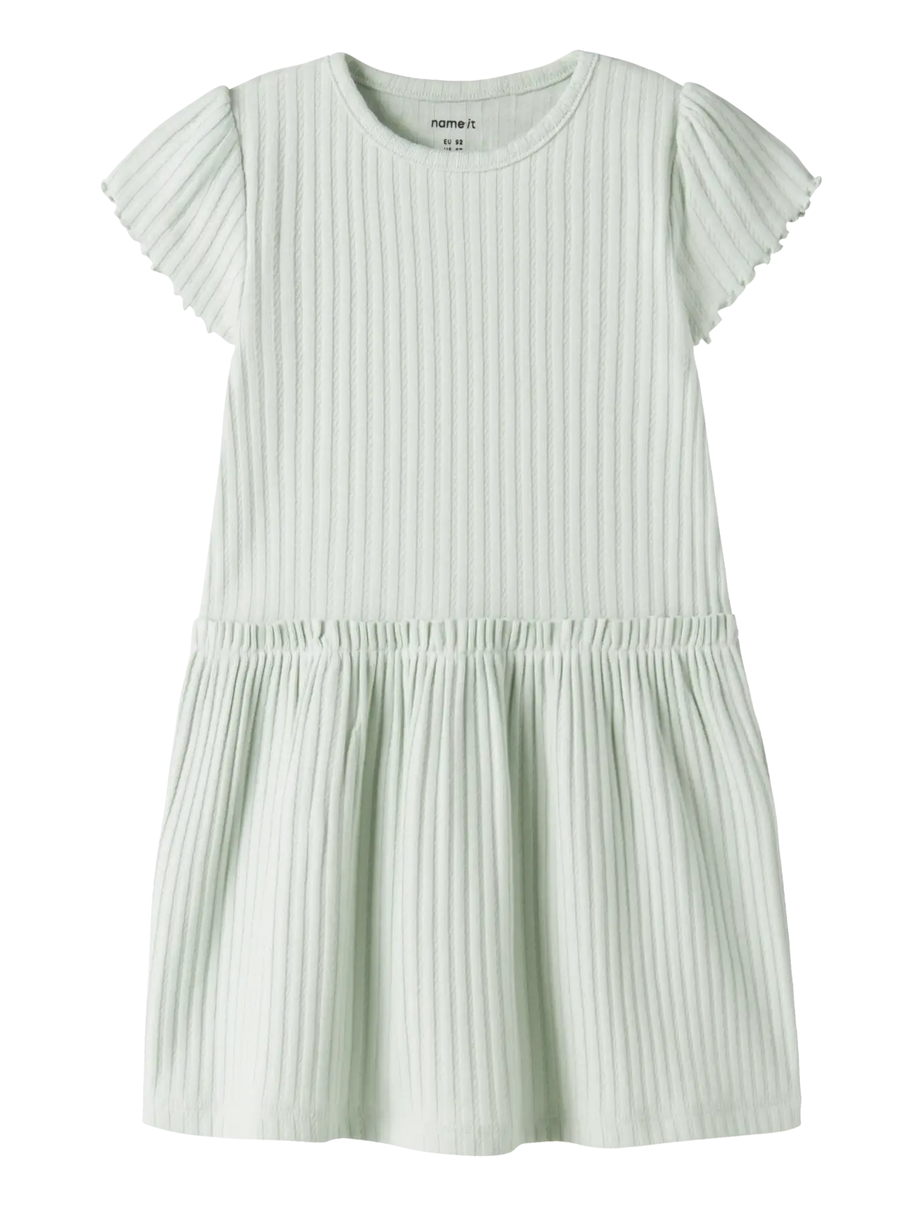 name it NMFJESSIA CAPSL DRESS - Kurzärmelige Freizeitkleider - PALE AQUA / green