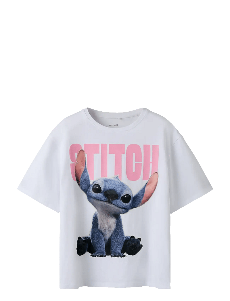 name it - NKFNIBUS STITCH NREG SS TOP LNOOS WDI - kortärmade t-shirts - bright white - 0