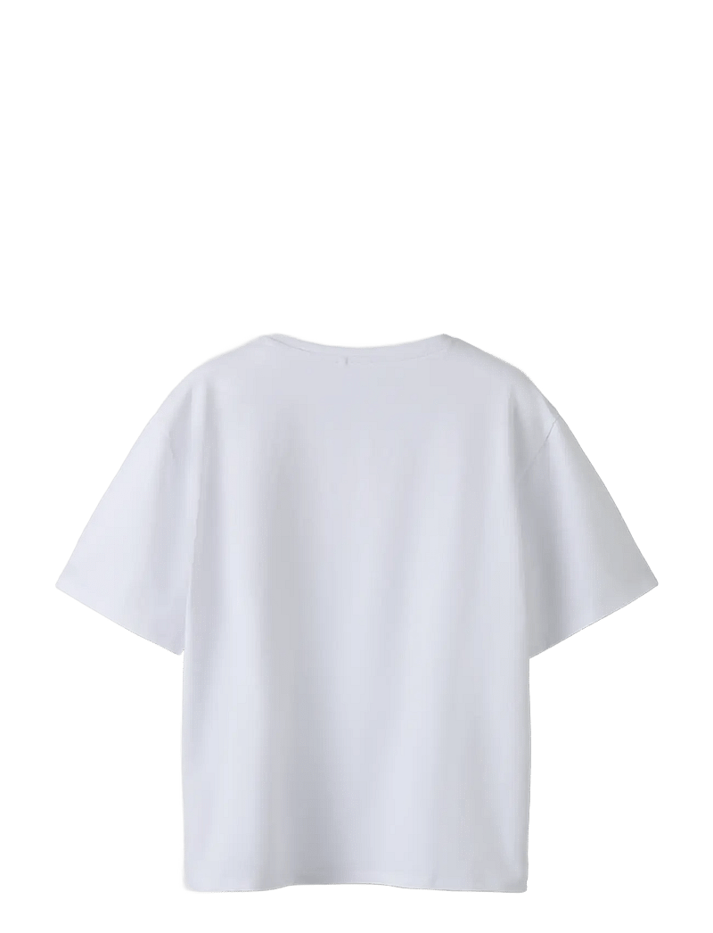 name it - NKFNIBUS STITCH NREG SS TOP LNOOS WDI - kortärmade t-shirts - bright white - 1