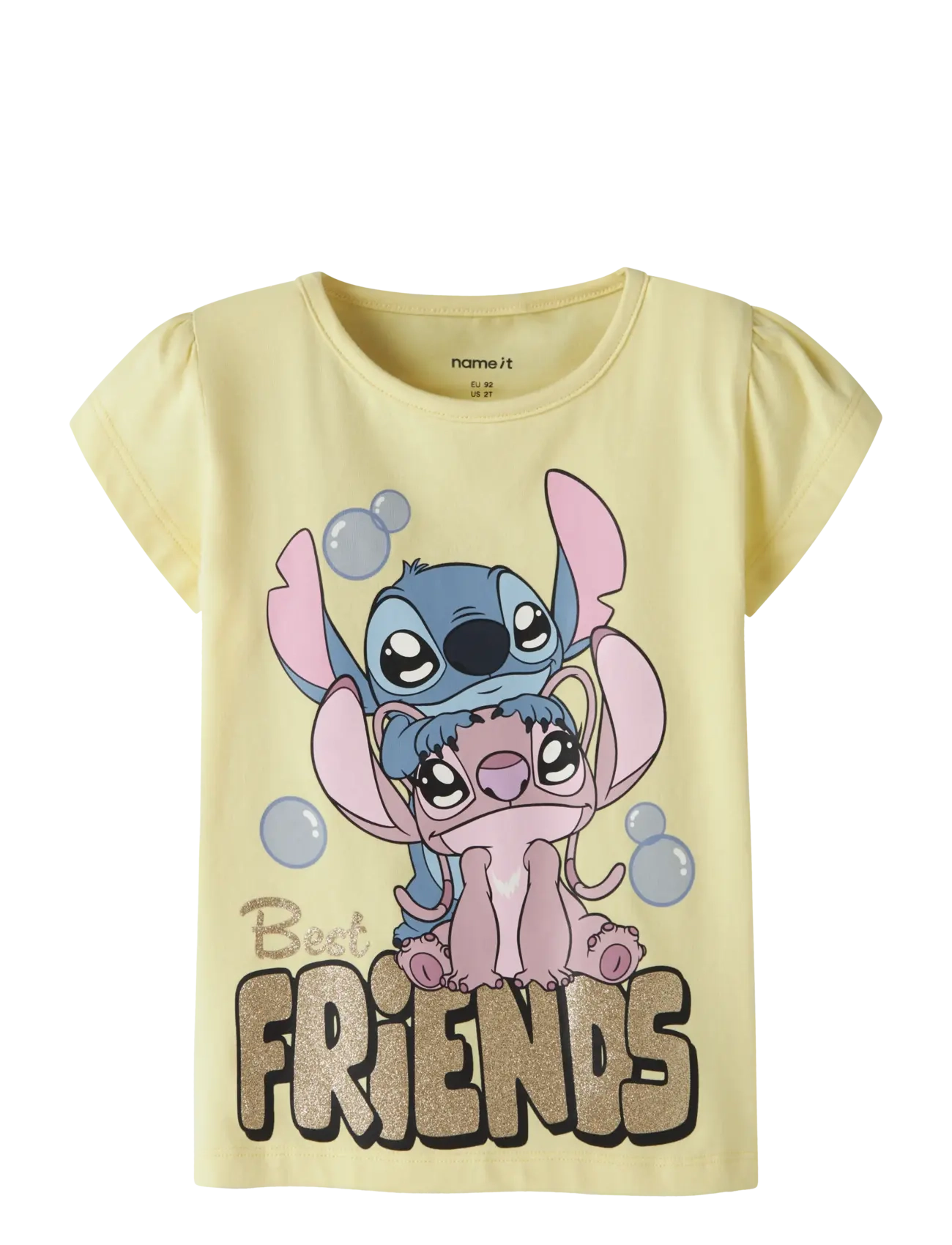 NAME IT Nmffuba Stitch Ss Oberteil Box Noos Wdi Gelb - 104 - Kinder