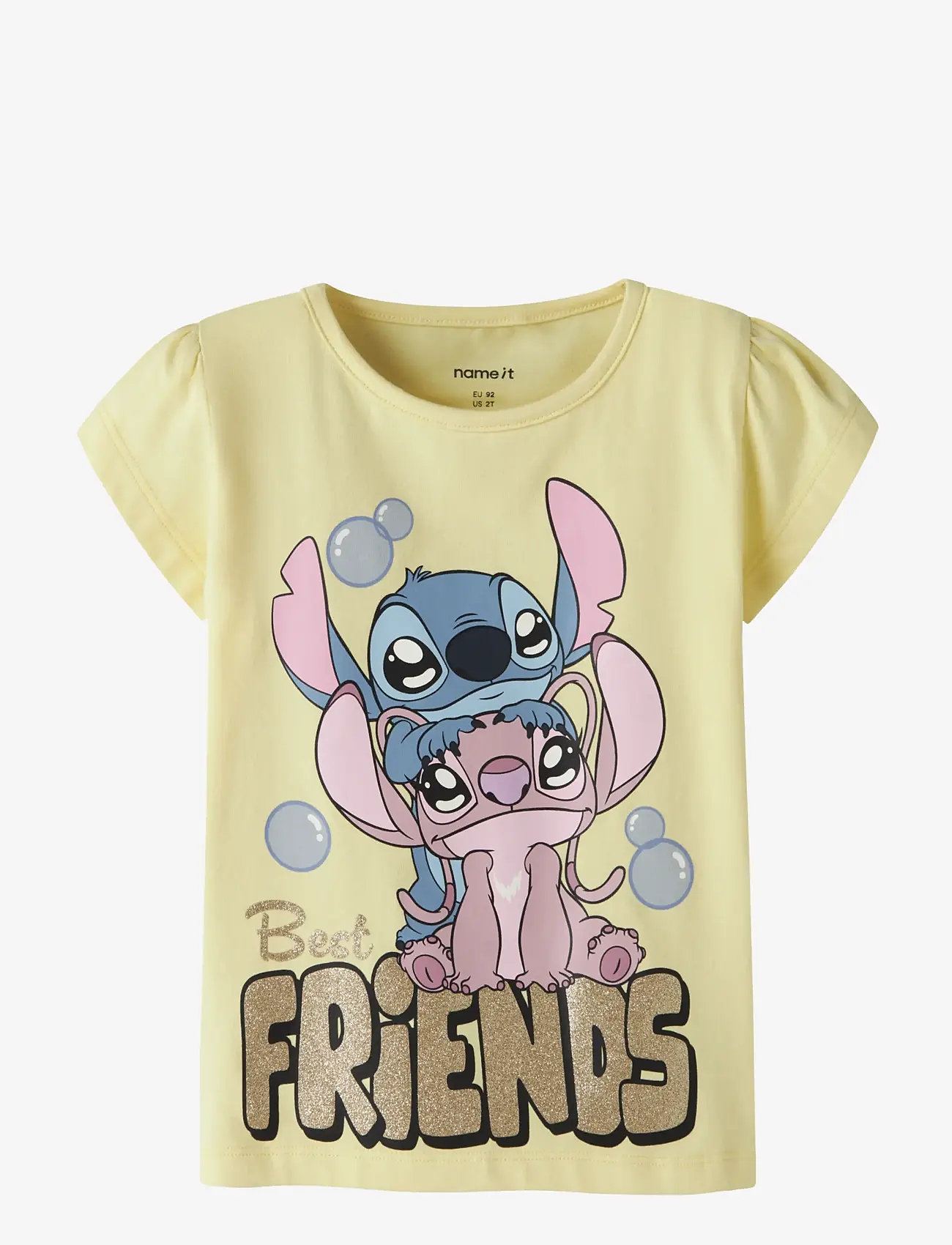 name it - NMFFUBA STITCH SS TOP BOX NOOS WDI - kortærmede t-shirts - lemonade - 0