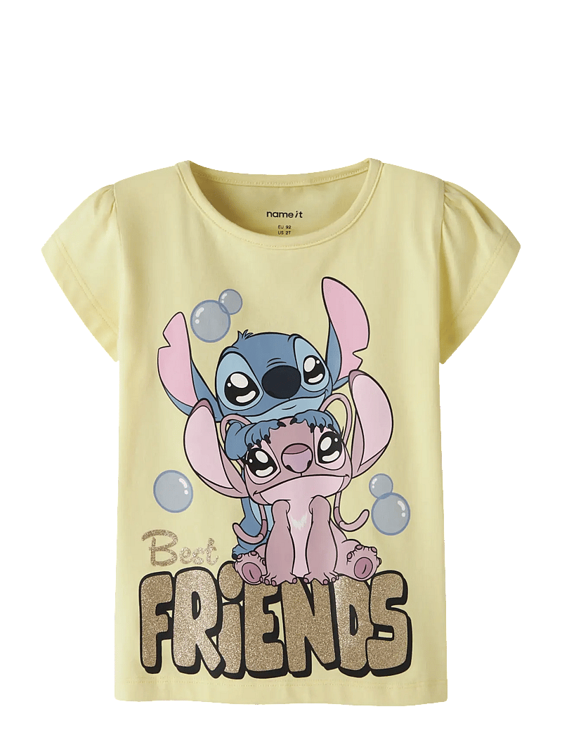 name it - NMFFUBA STITCH SS TOP BOX NOOS WDI - kortærmede t-shirts - lemonade - 0