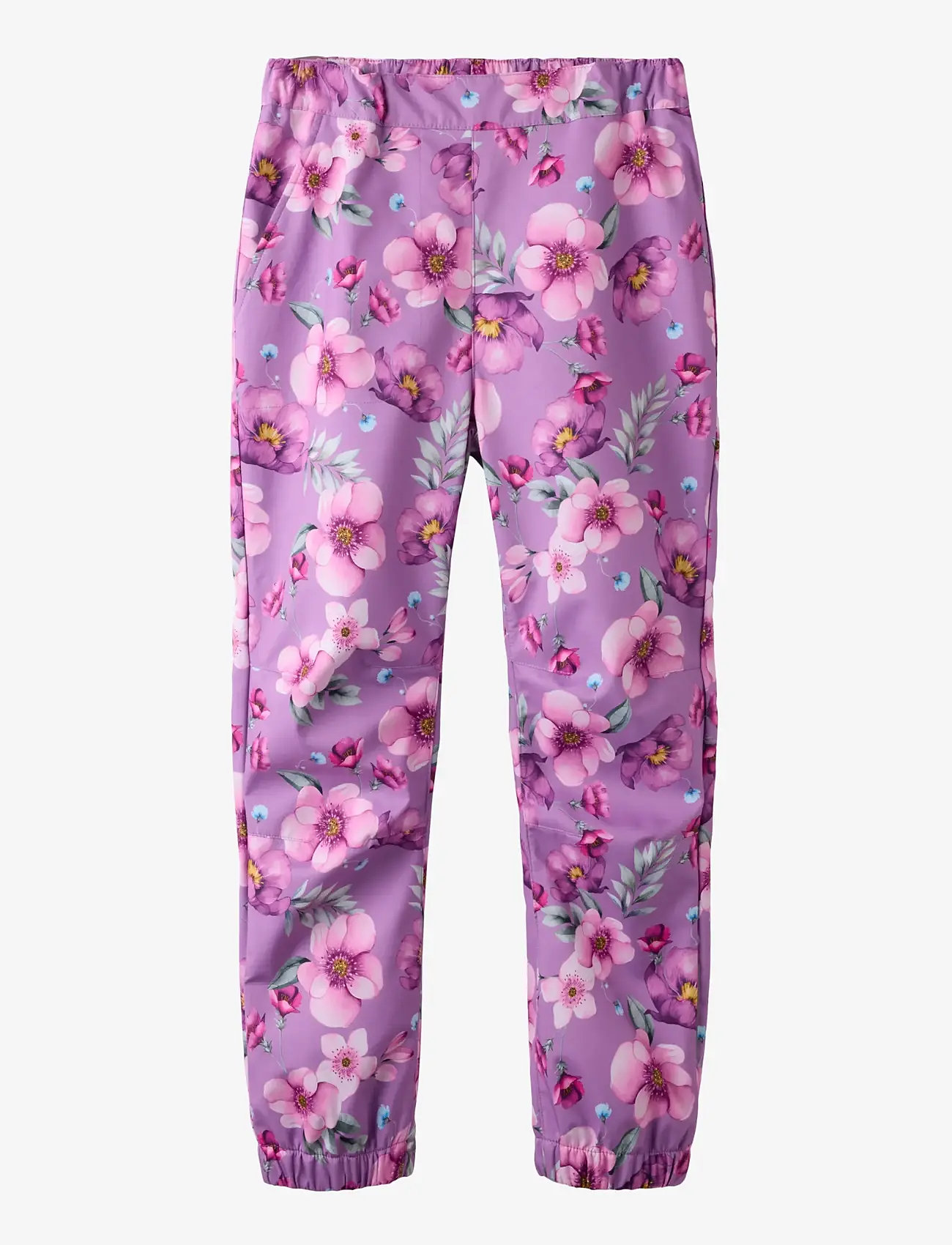 name it - NKFALFALIGHT08 PANT REG AOP FO - skalbukser - iris orchid - 0