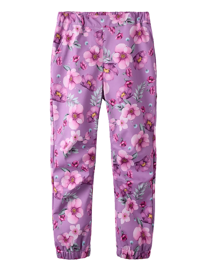 name it - NKFALFALIGHT08 PANT REG AOP FO - skalbukser - iris orchid - 0
