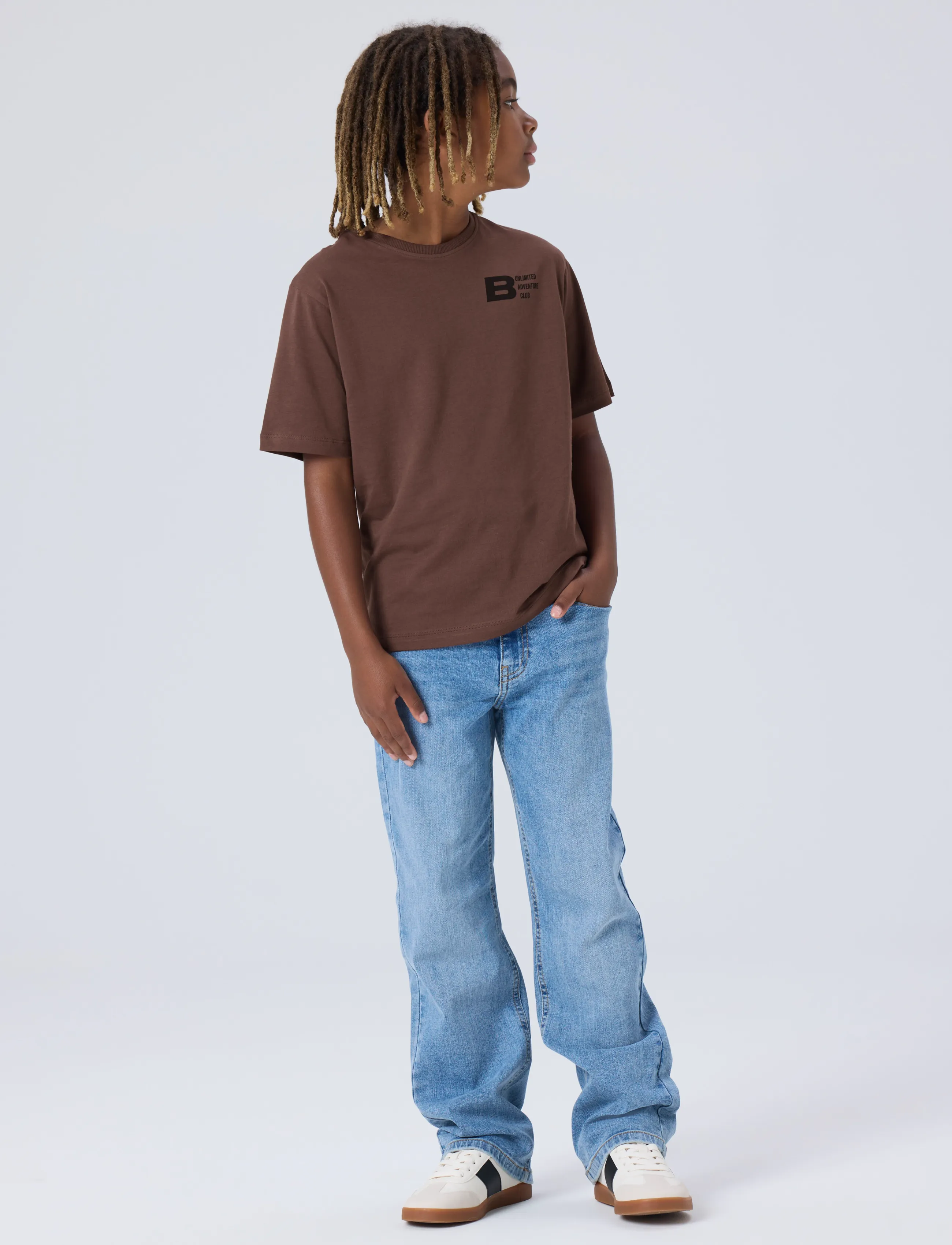 name it NKMKRISTOF SS NREG TOP PB - Short-sleeved t-shirts - SHOPPING BAG / brown