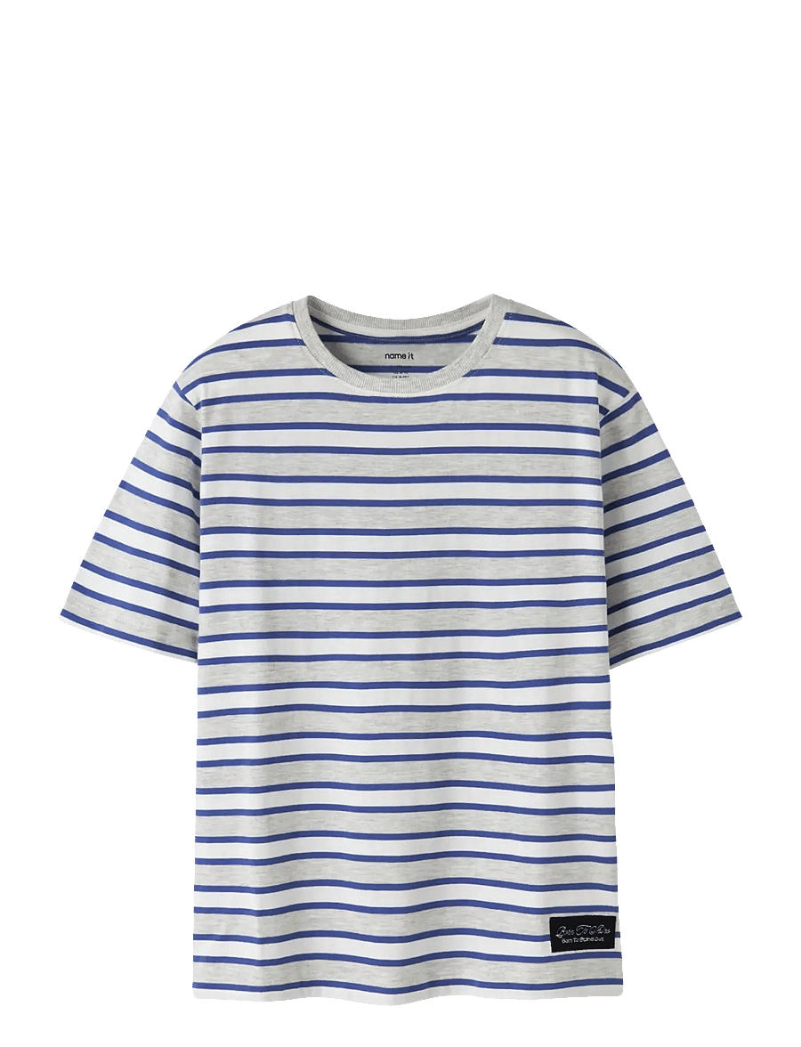 name it - NKMKRISTIAN SS NREG TOP PB - kortärmade t-shirts - light grey melange - 0
