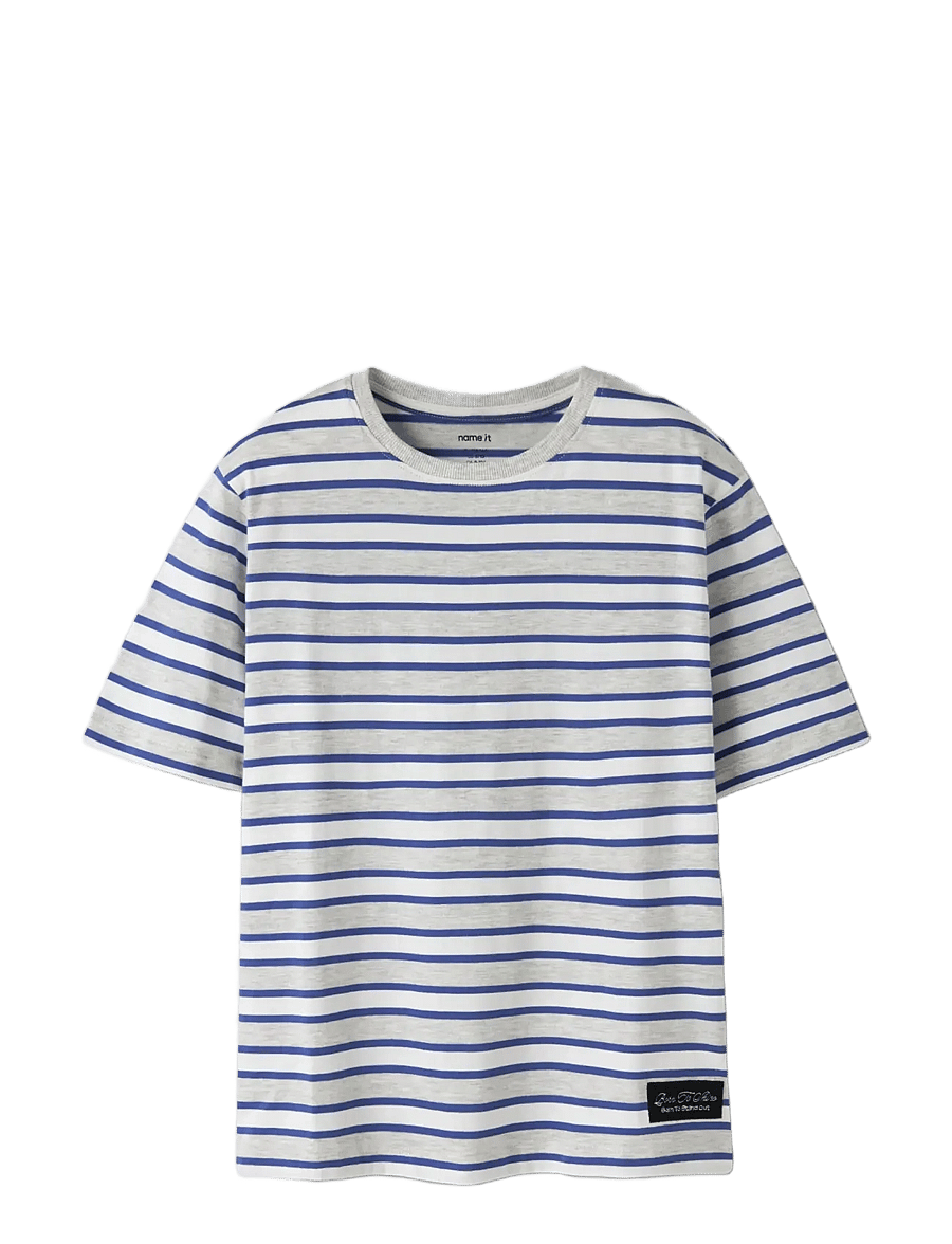 name it - NKMKRISTIAN SS NREG TOP PB - kortärmade t-shirts - light grey melange - 2
