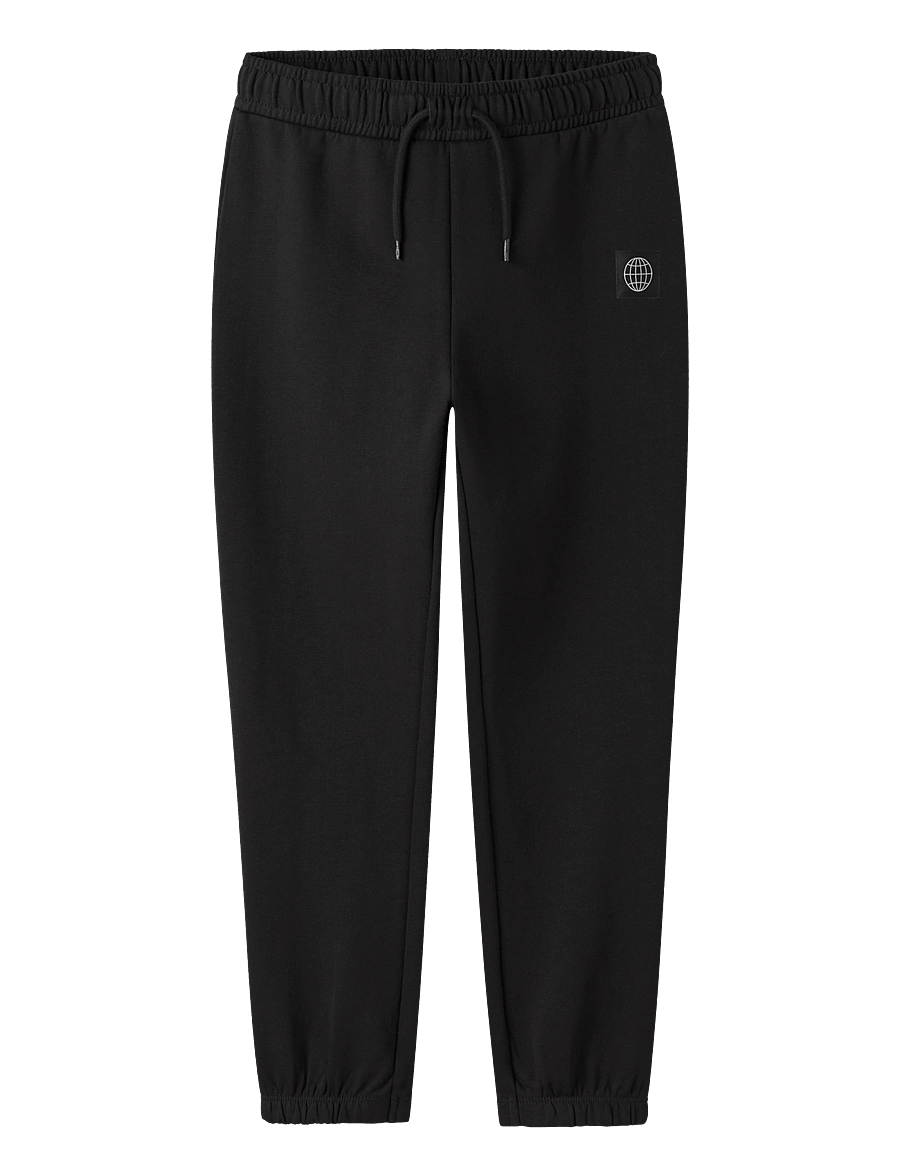 name it - NKMNILAN NREG SWE PANT BRU PB - dressipüksid - black - 0