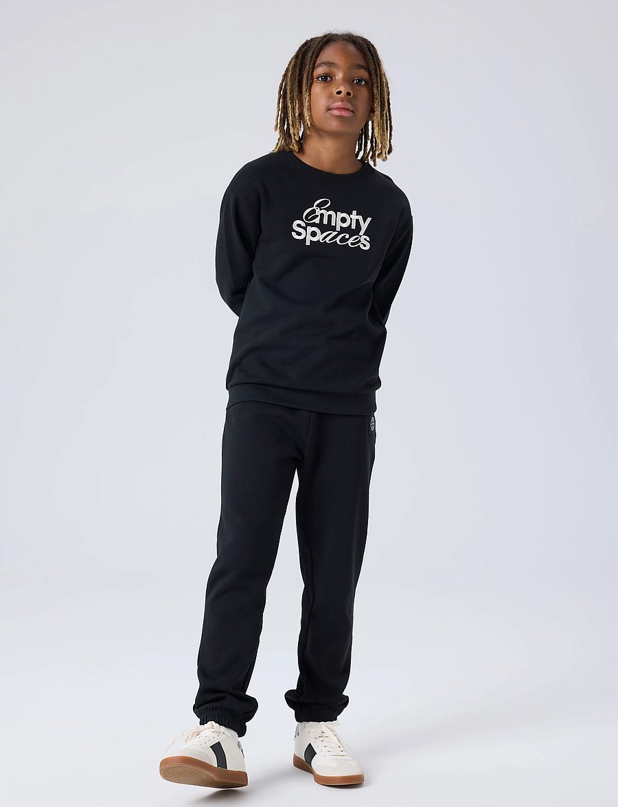name it - NKMNILAN NREG SWE PANT BRU PB - dressipüksid - black - 2
