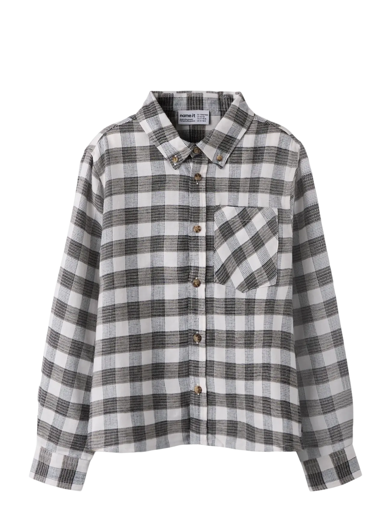 name it NKMRAMUS LS SHIRT PB - Kleidung - WISPY CLOUDS / white