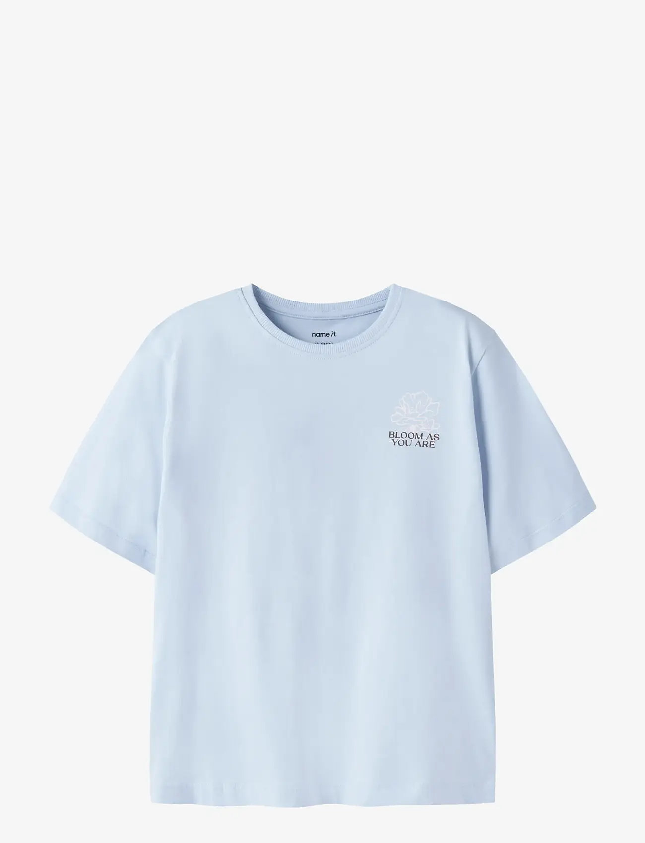 name it - NKFKATELIN SS NREG TOP PB - kortærmede t-shirts - sheer blue - 1