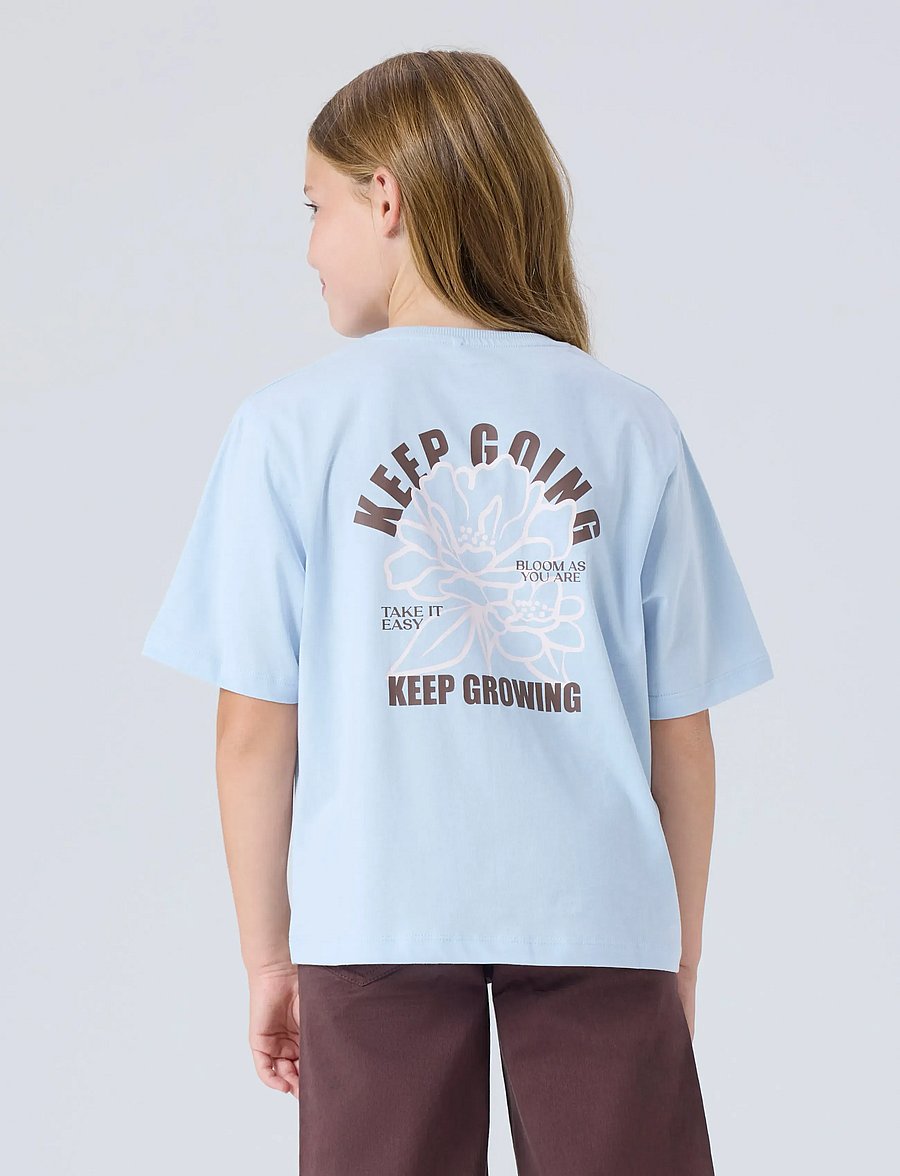 name it - NKFKATELIN SS NREG TOP PB - kortærmede t-shirts - sheer blue - 0