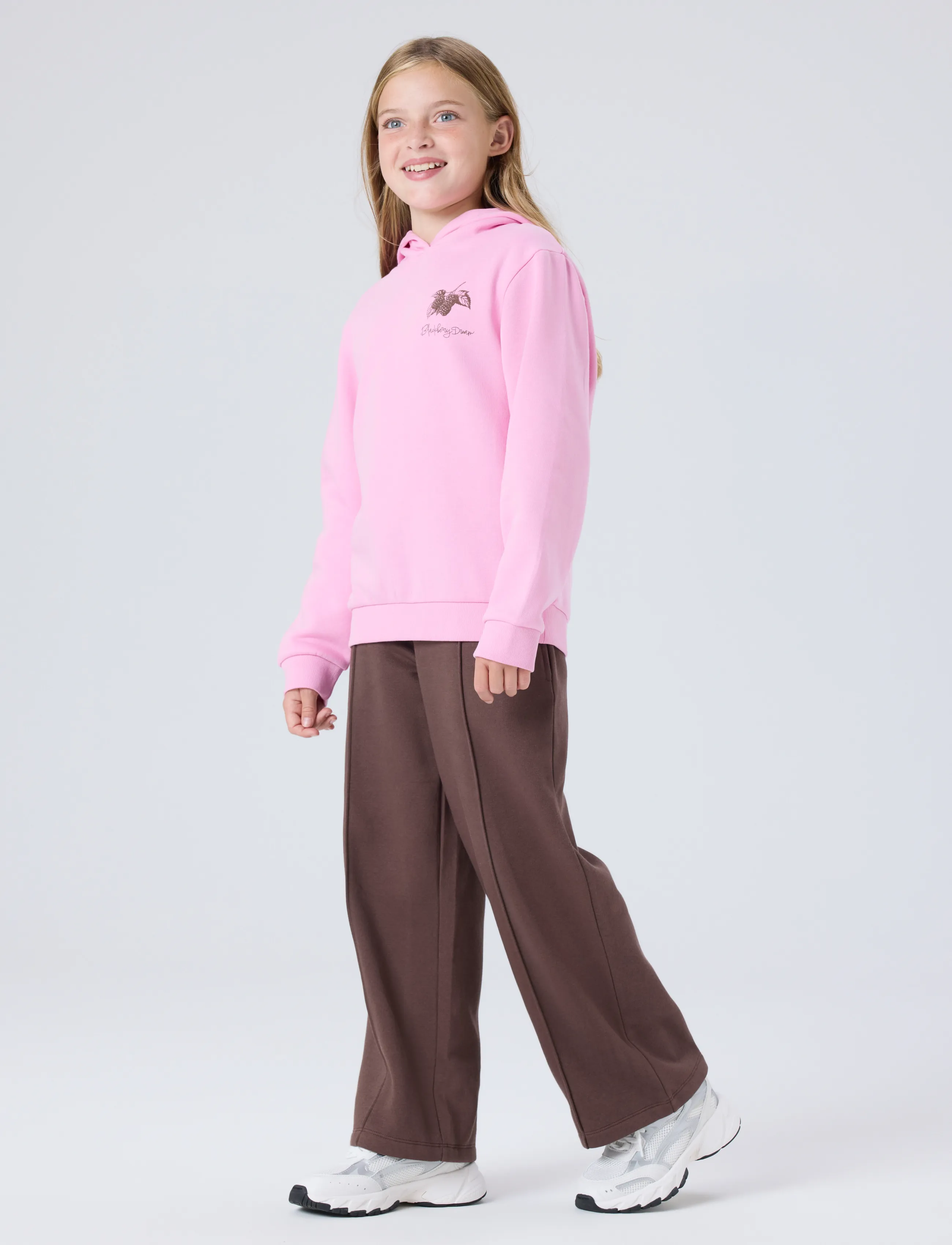 name it - NKFNIKOLISA LS NREG SWE WH BRU PB - kapuzenpullover - begonia pink - 3