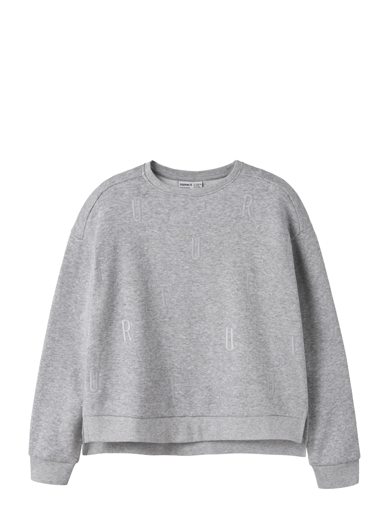 name it NKFNILLINA LS RLX SWE BRU PB - Teens 140-176 - LIGHT GREY MELANGE / grey