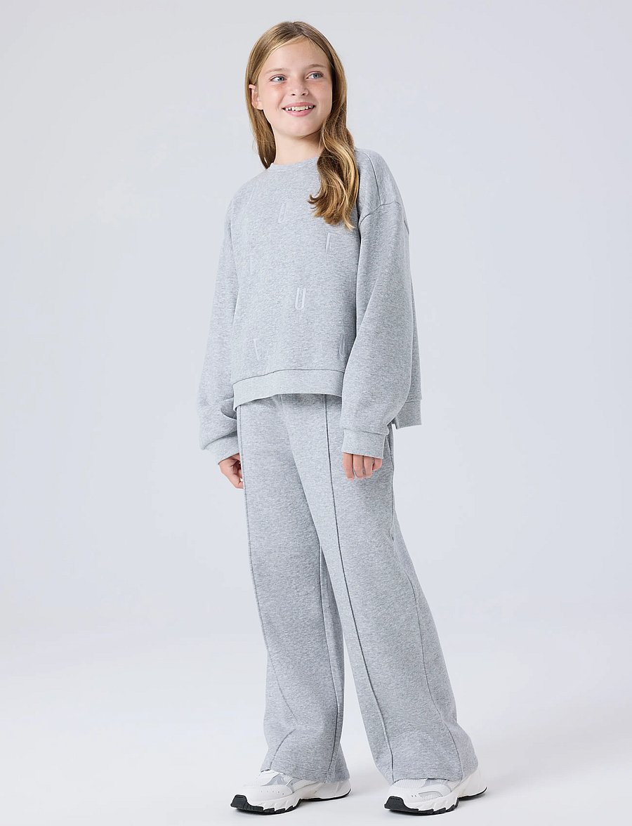 name it - NKFNILLINA LS RLX SWE BRU PB - sweatshirts - light grey melange - 2