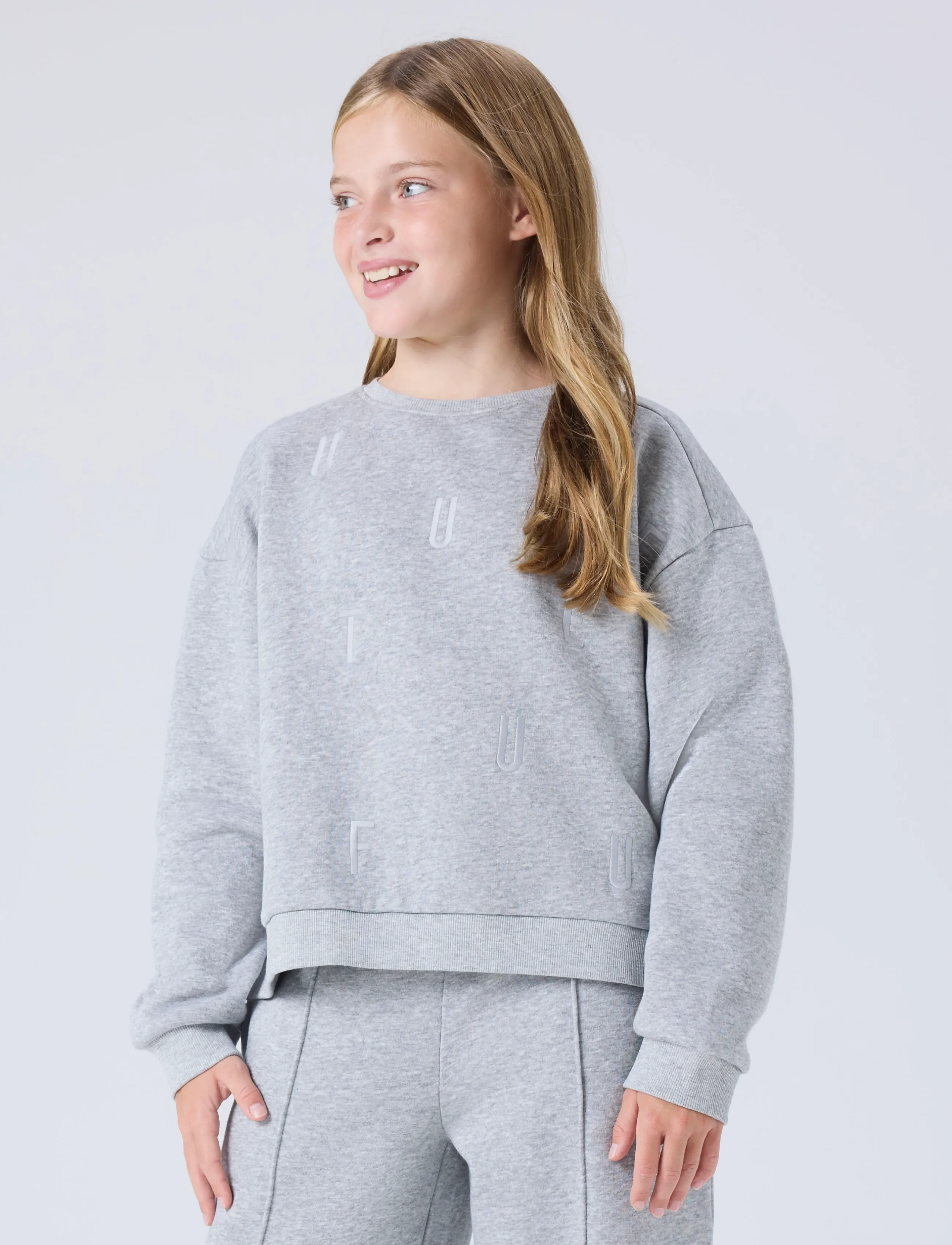name it - NKFNILLINA LS RLX SWE BRU PB - sweatshirts - light grey melange - 3