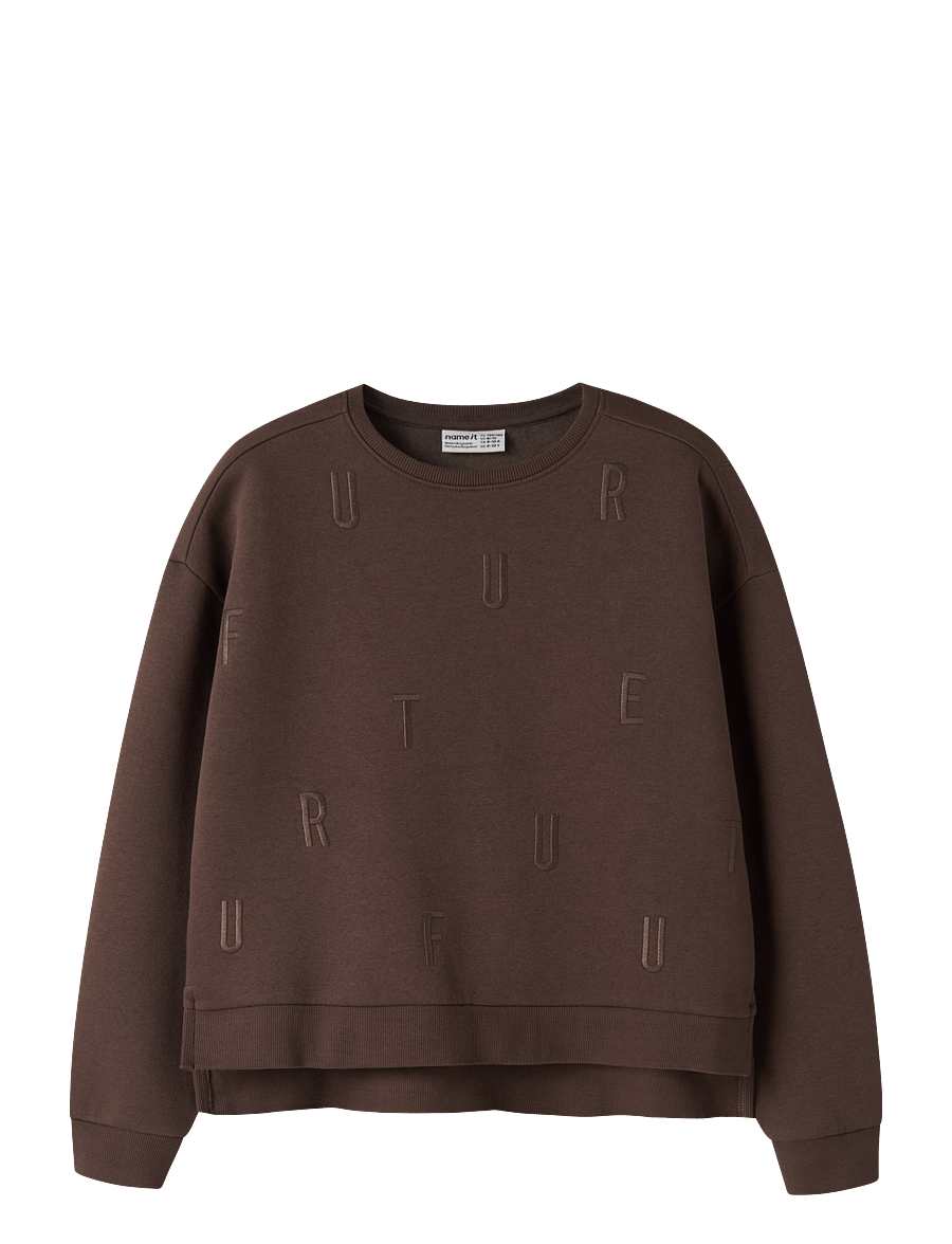 name it - NKFNILLINA LS RLX SWE BRU PB - sweatshirts - shopping bag - 0