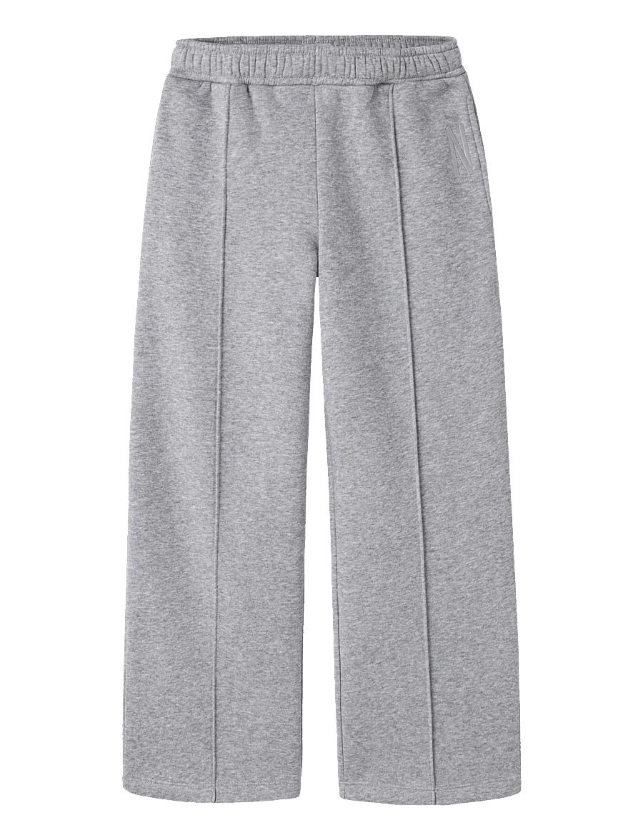 name it - NKFNILLINA WIDE SWE PANT BRU PB - jogginghosen - light grey melange - 0