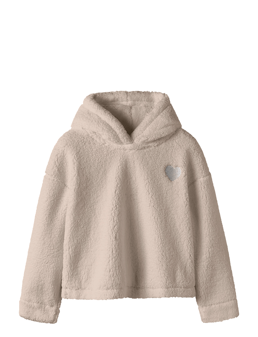 name it - NKFONEA LS TEDDY PULLOVER WH PB - kapuutsiga pusad - peyote - 0