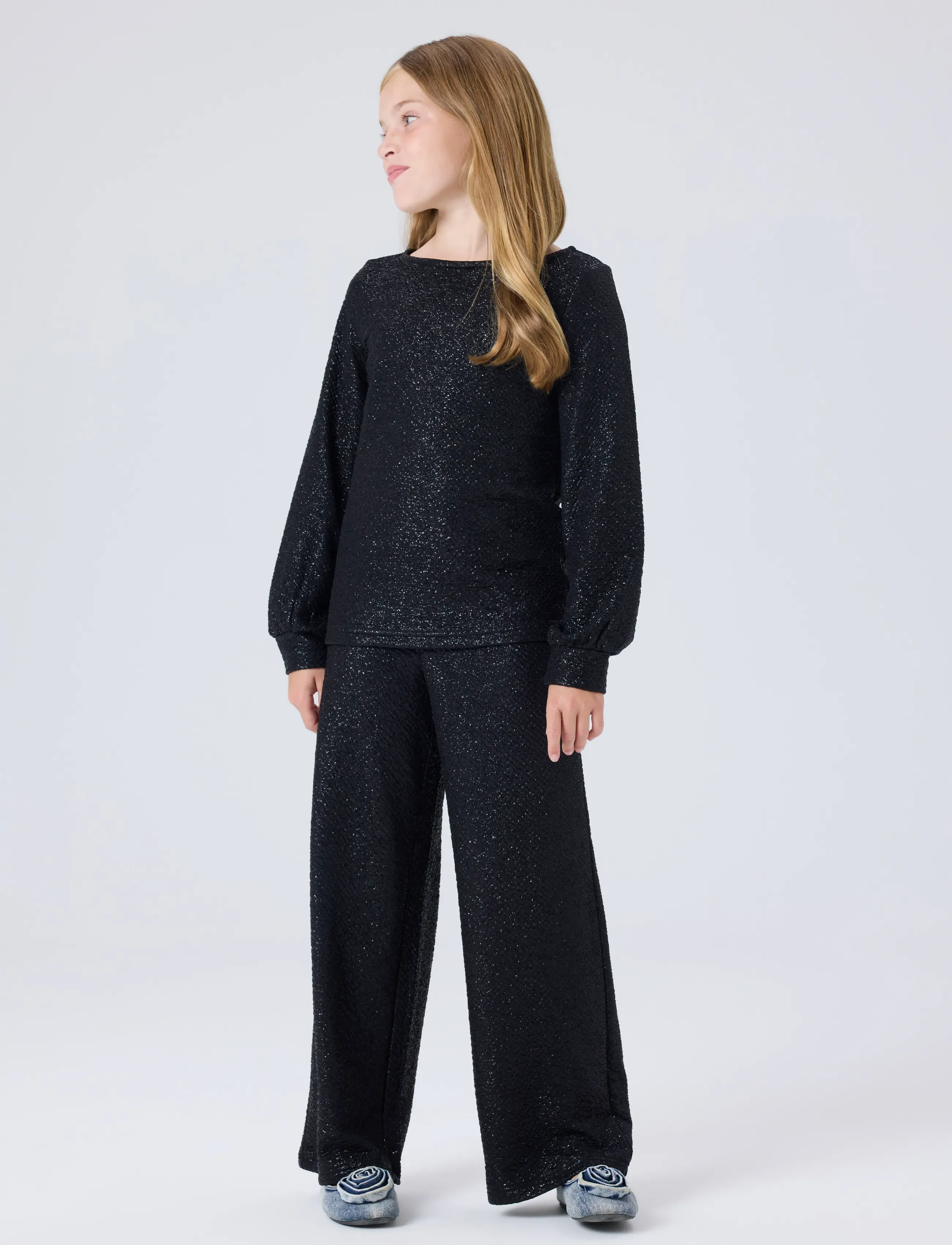name it - NKFRISINE WIDE PANT PB - einkaufen nach alter von - black - 2