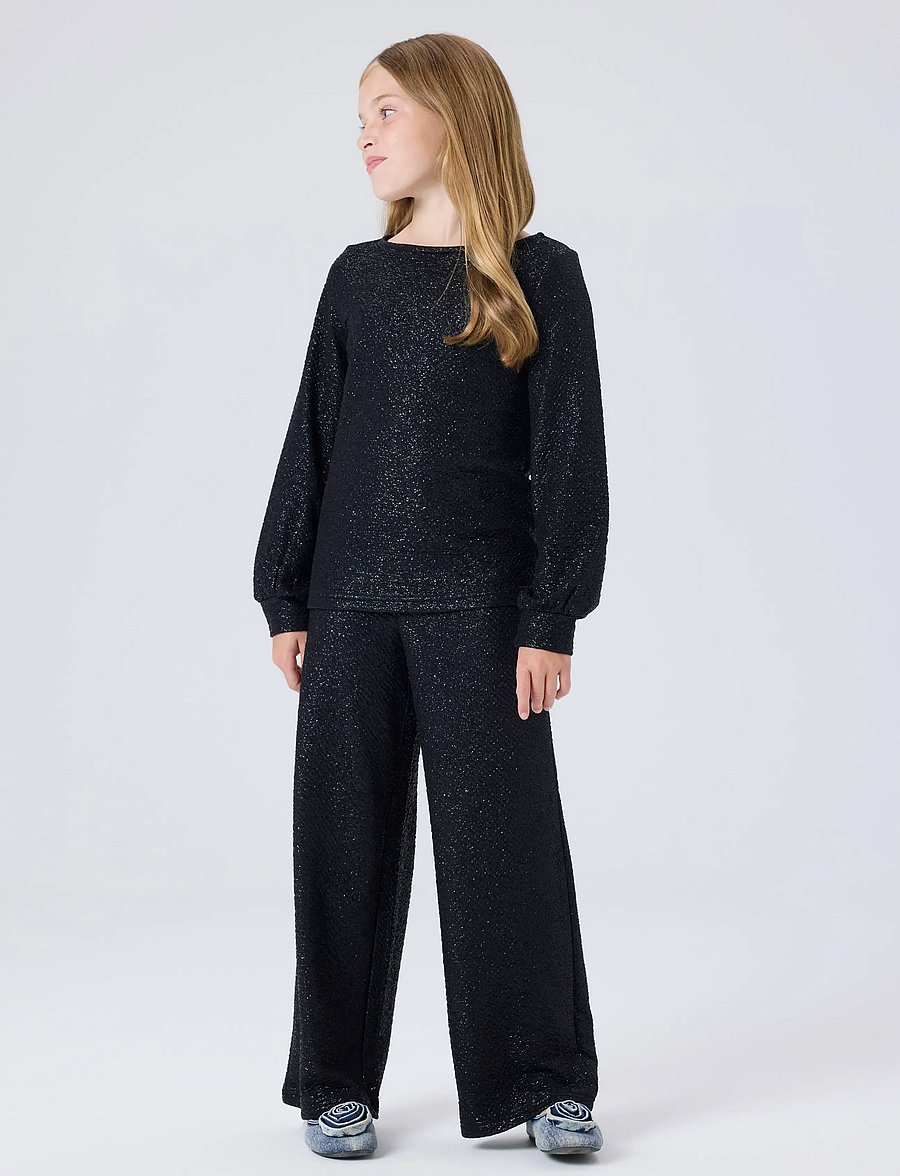 name it - NKFRISINE WIDE PANT PB - einkaufen nach alter von - black - 2