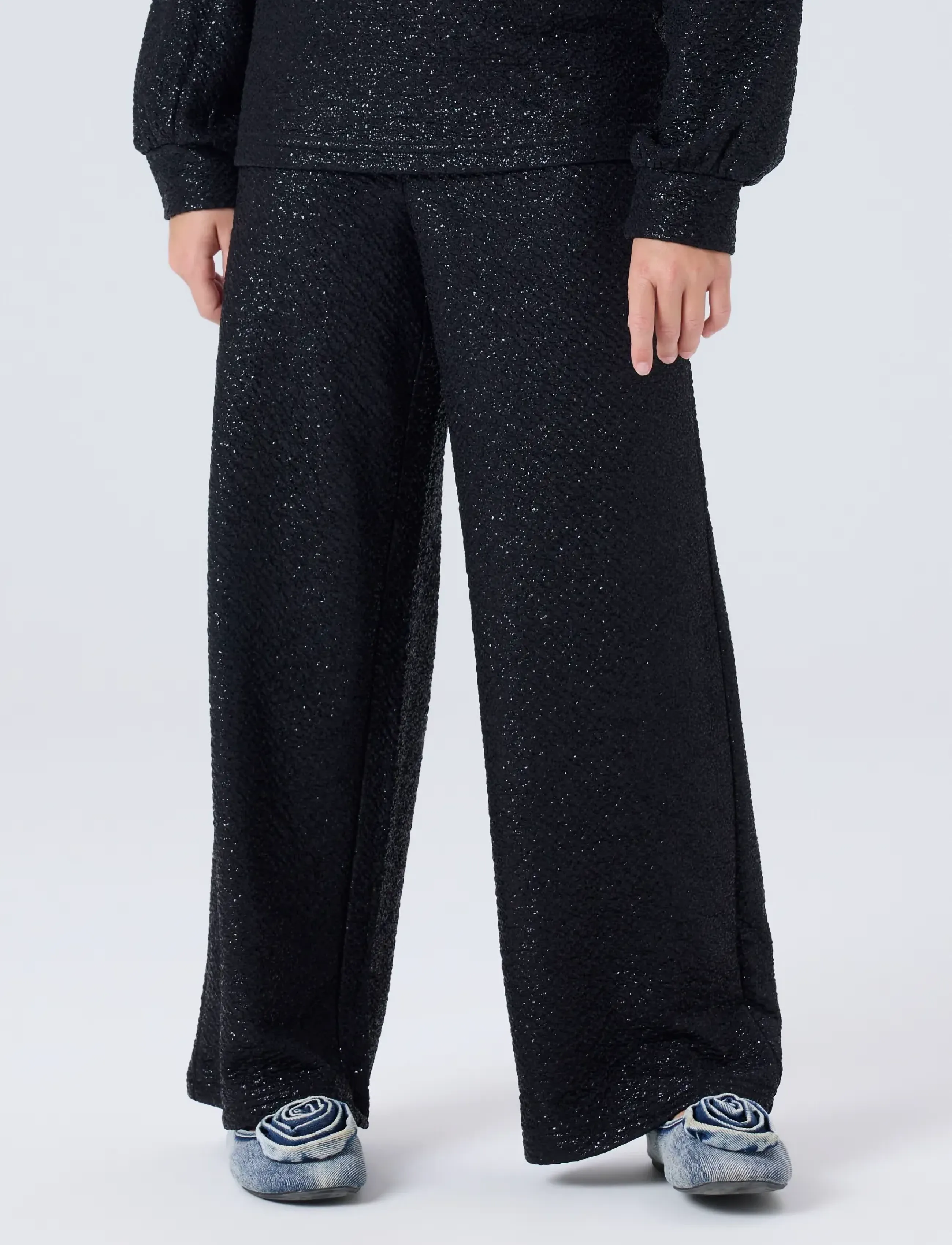 name it - NKFRISINE WIDE PANT PB - einkaufen nach alter von - black - 3