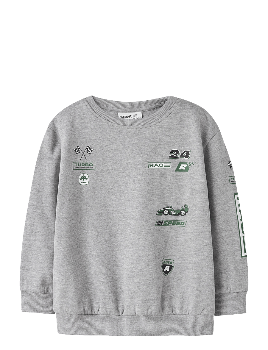 name it - NMMNILIUS LS NREG SWE BRU PB - grey melange - 0