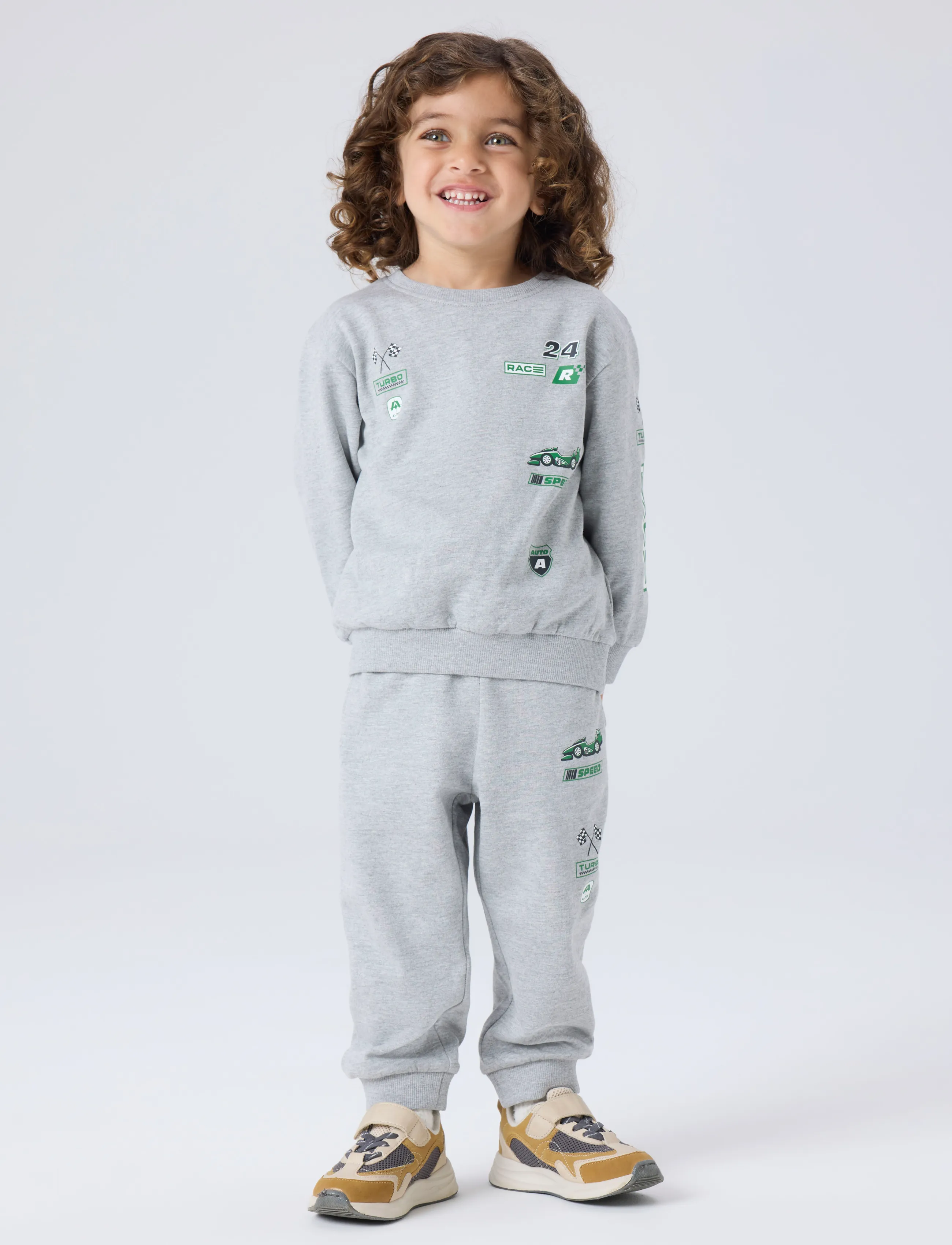 name it - NMMNILIUS LS NREG SWE BRU PB - grey melange - 2