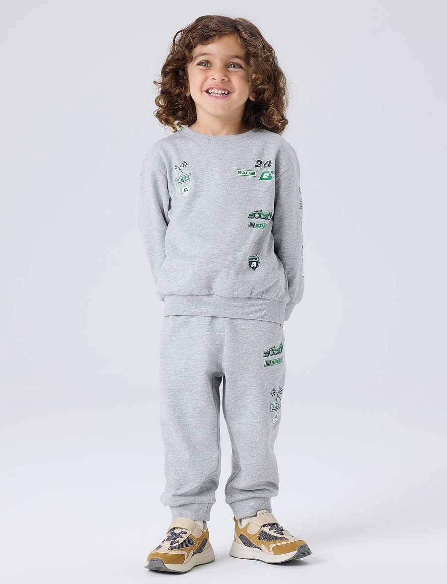 name it - NMMNILIUS LS NREG SWE BRU PB - grey melange - 2