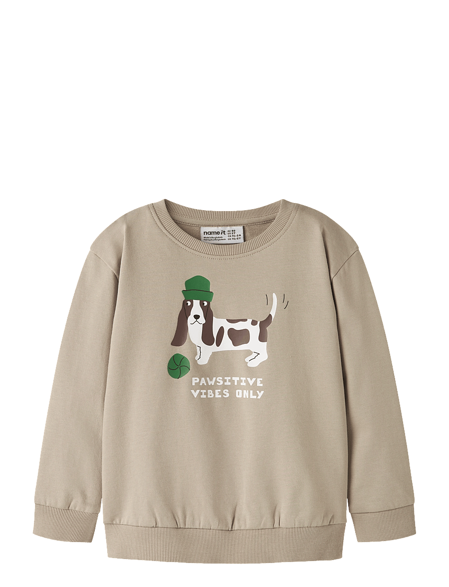 name it - NMMNILIUS LS NREG SWE BRU PB - sweatshirts - trench coat - 0