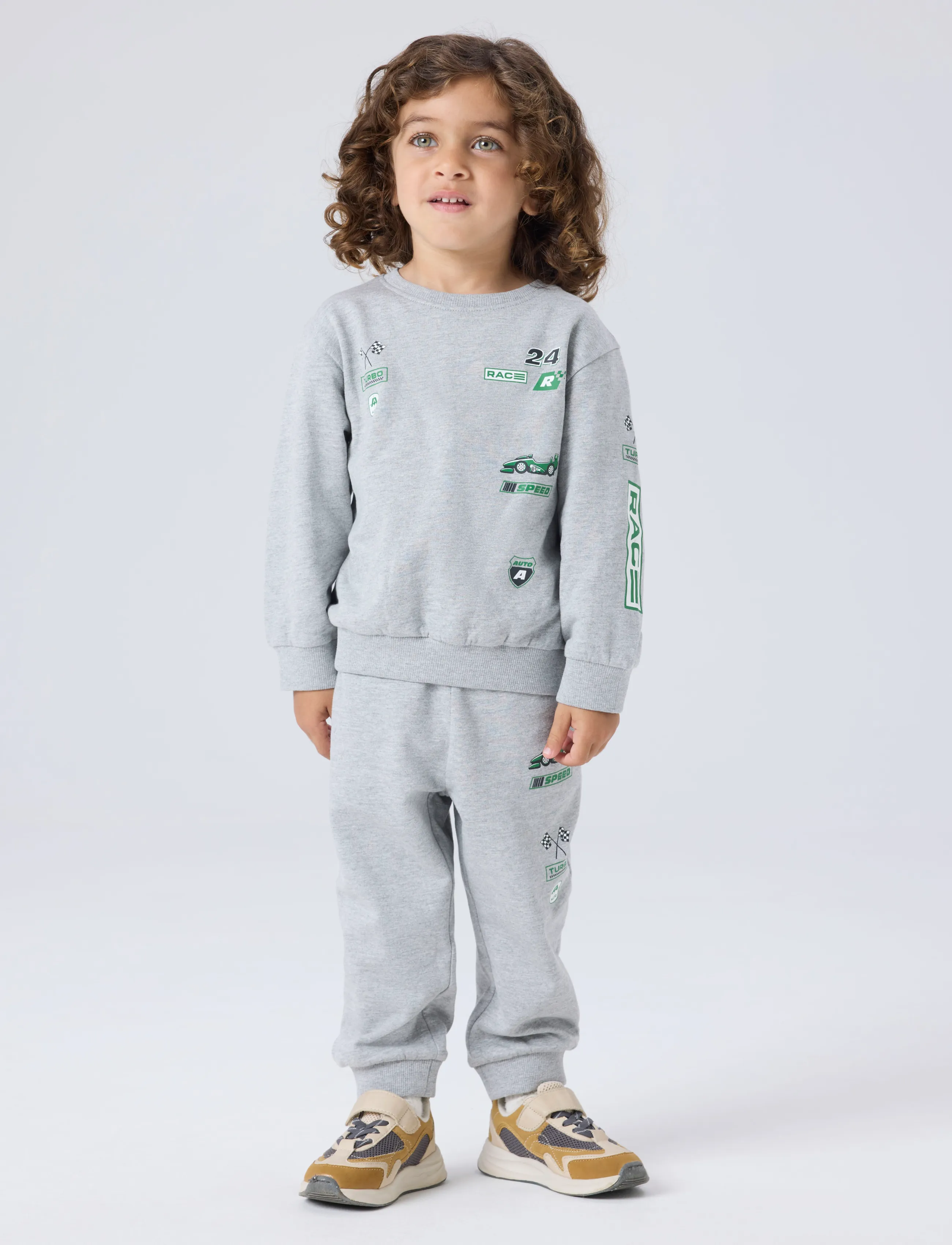 name it - NMMNILIUS NREG SWE PANT BRU PB - jogginghosen - grey melange - 2