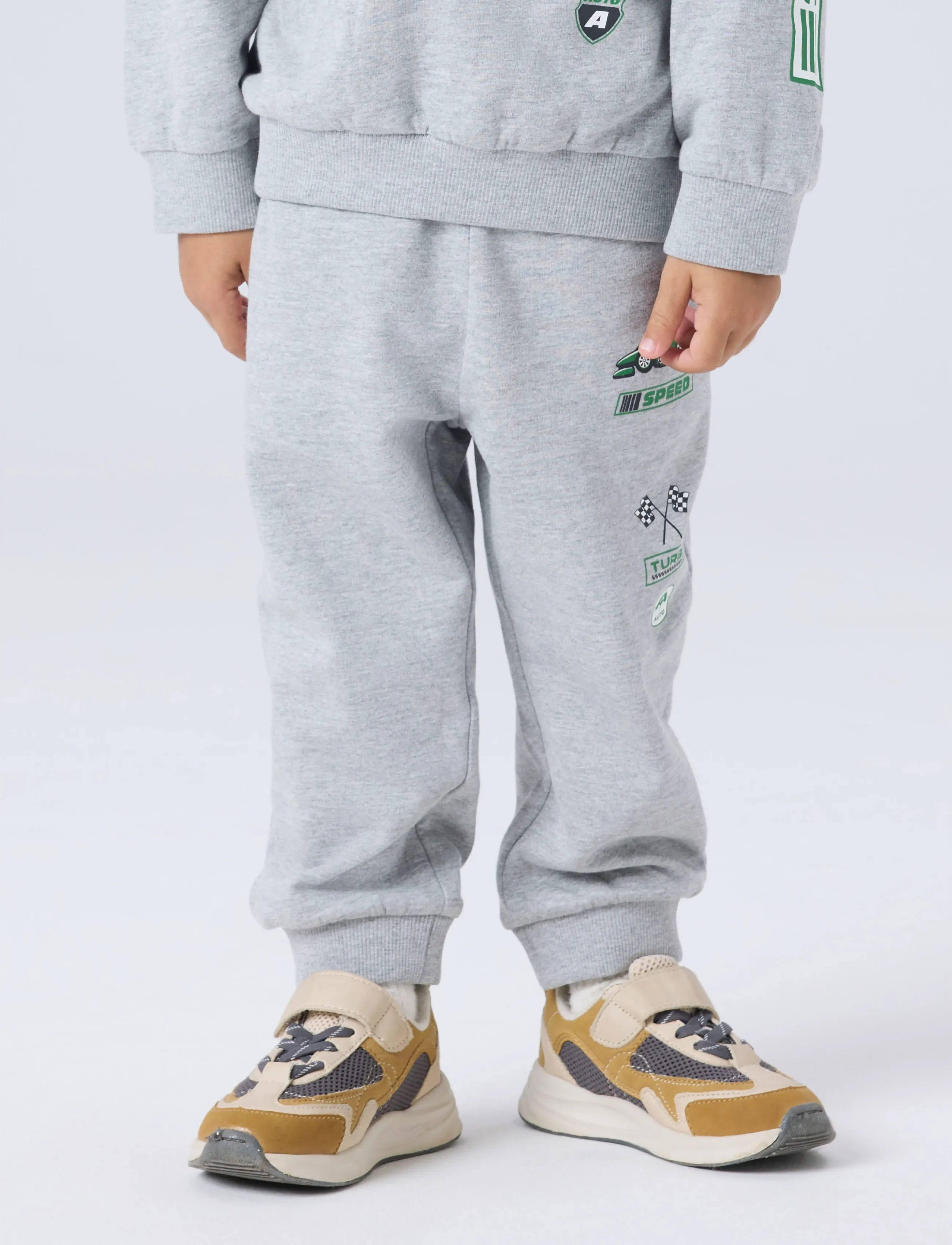 name it - NMMNILIUS NREG SWE PANT BRU PB - jogginghosen - grey melange - 3
