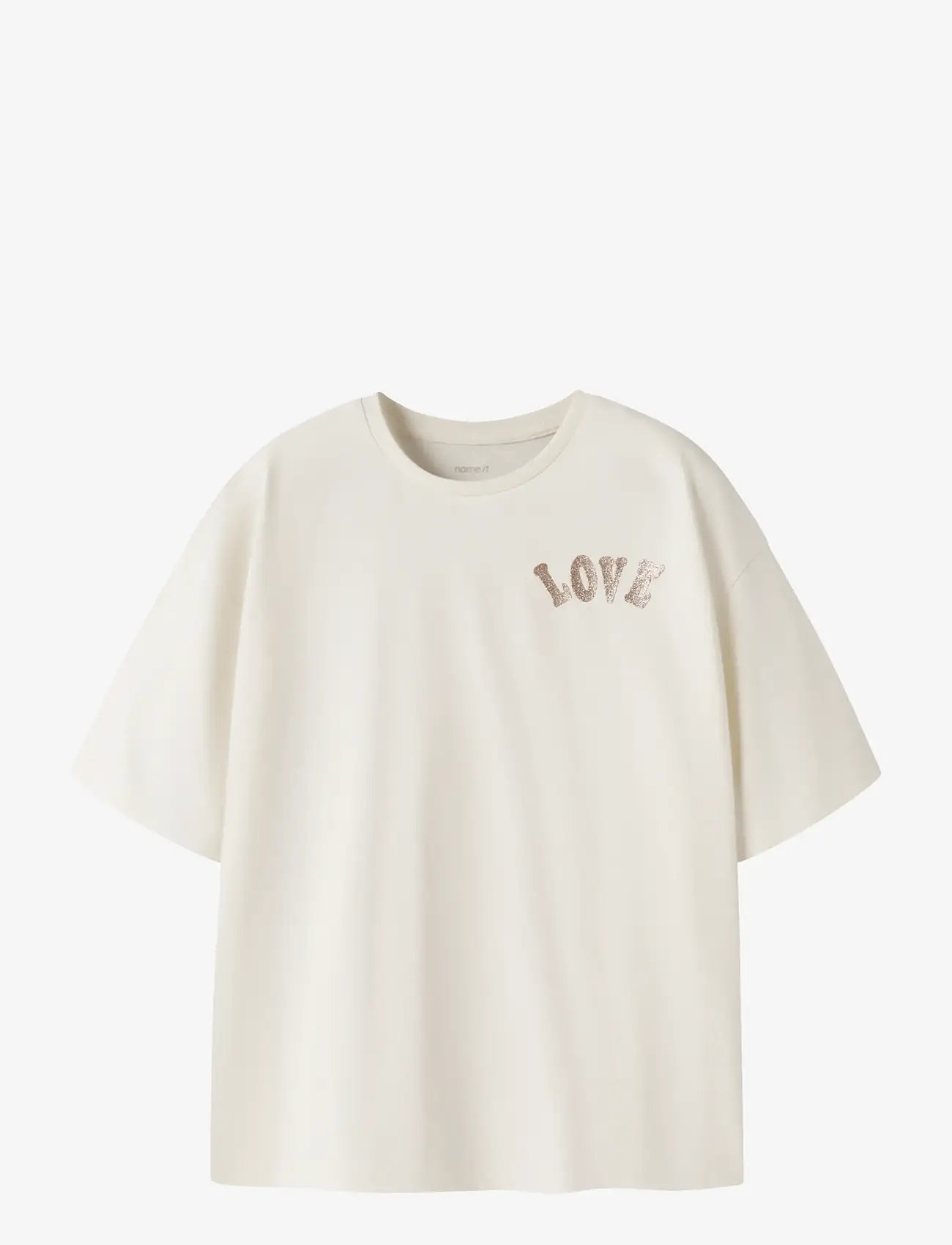 name it - NKFKALI SS RLX TOP PS NOOS - kortærmede t-shirts - antique white - 0