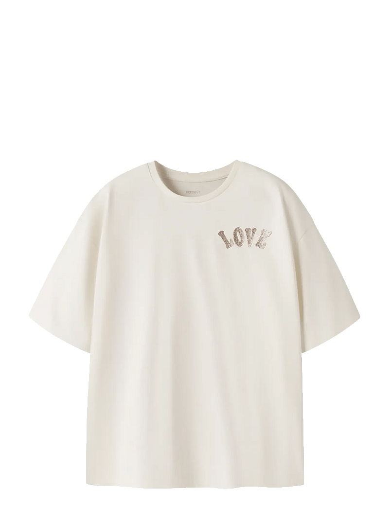 name it - NKFKALI SS RLX TOP PS NOOS - kortærmede t-shirts - antique white - 0