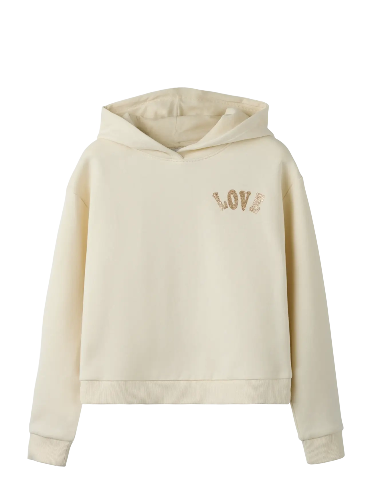 name it - NKFKALI LS SH BOXY SWE WH BRU PS NOOS - kapuzenpullover - antique white - 1