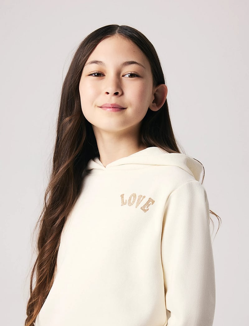 name it - NKFKALI LS SH BOXY SWE WH BRU PS NOOS - kapuzenpullover - antique white - 5