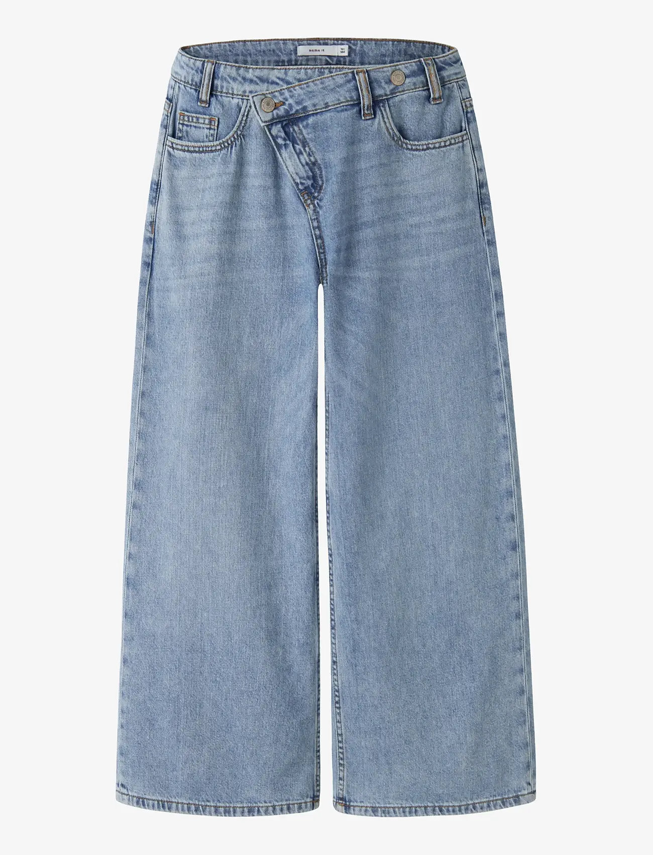 name it - NKFBELLA X-WIDE CLOSURE JEANS 8181-BE - laia säärega teksad - medium blue denim - 0