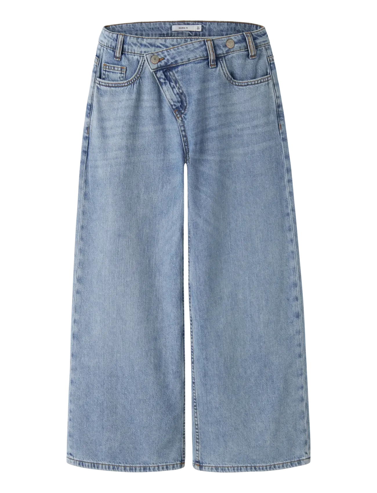 name it NKFBELLA X-WIDE CLOSURE JEANS 8181-BE - Riided - MEDIUM BLUE DENIM / blue