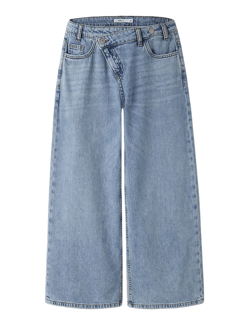 name it - NKFBELLA X-WIDE CLOSURE JEANS 8181-BE - laia säärega teksad - medium blue denim - 2