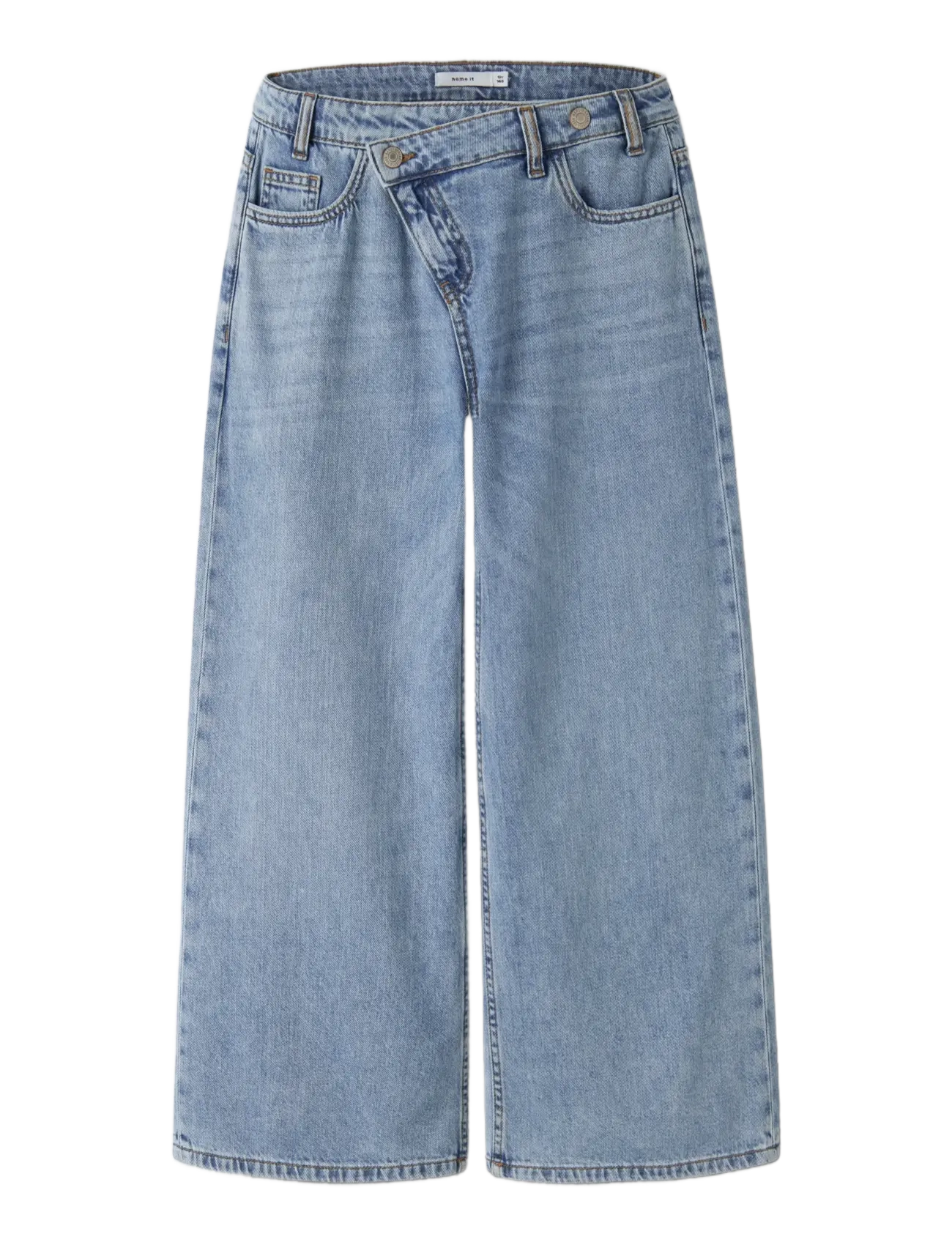 name it - NKFBELLA X-WIDE CLOSURE JEANS 8181-BE - wide leg jeans - medium blue denim - 2