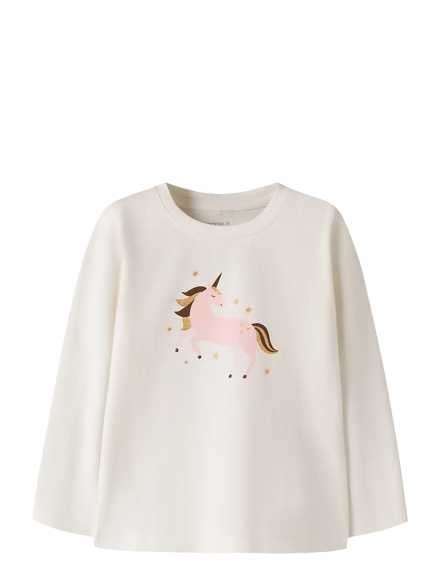 name it - NMFKATELIN LS TOP PB - langärmelig - wispy clouds - 0