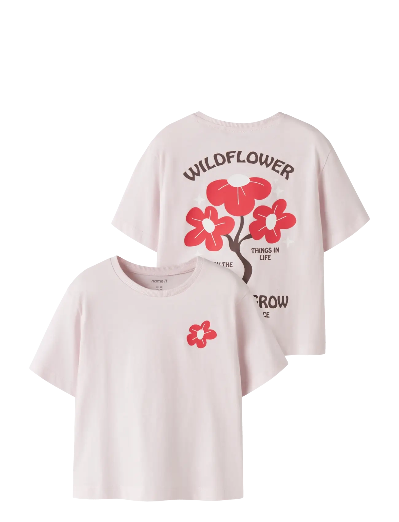 name it Nmfkatrina Ss Nreg Top Pb, 110, T-shirts, Rosa - Short-sleeved, Kinder