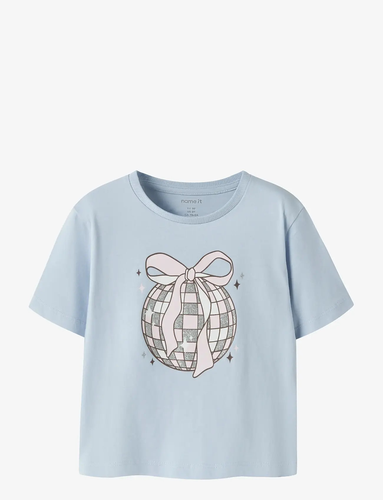 name it - NMFKATRINA SS NREG TOP PB - kortærmede t-shirts - sheer blue - 0